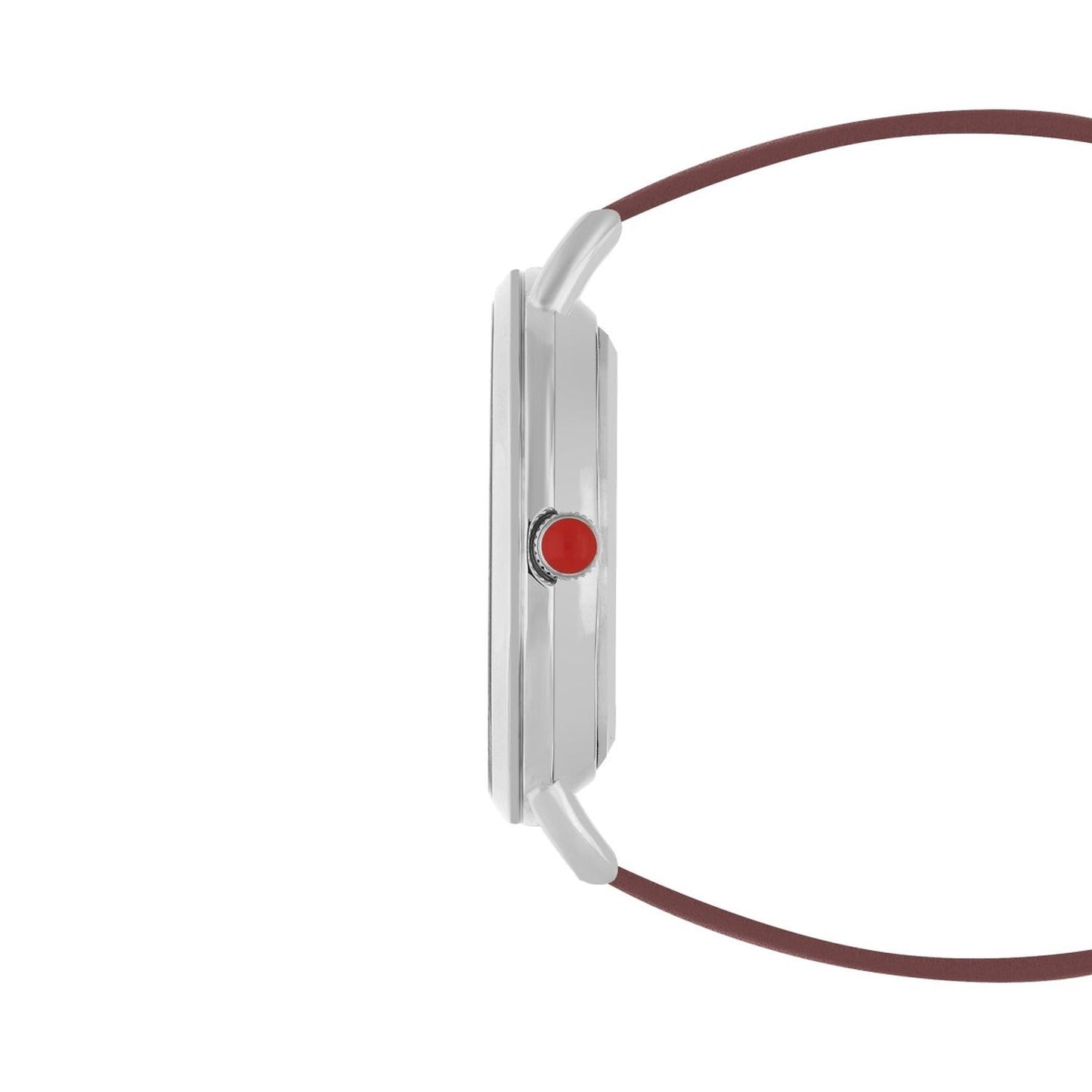 Reloj Análogo Cloe para Dama con Pedrería en Indicadores, Bisel Color Plateado y Correa de Tactopiel OE2437