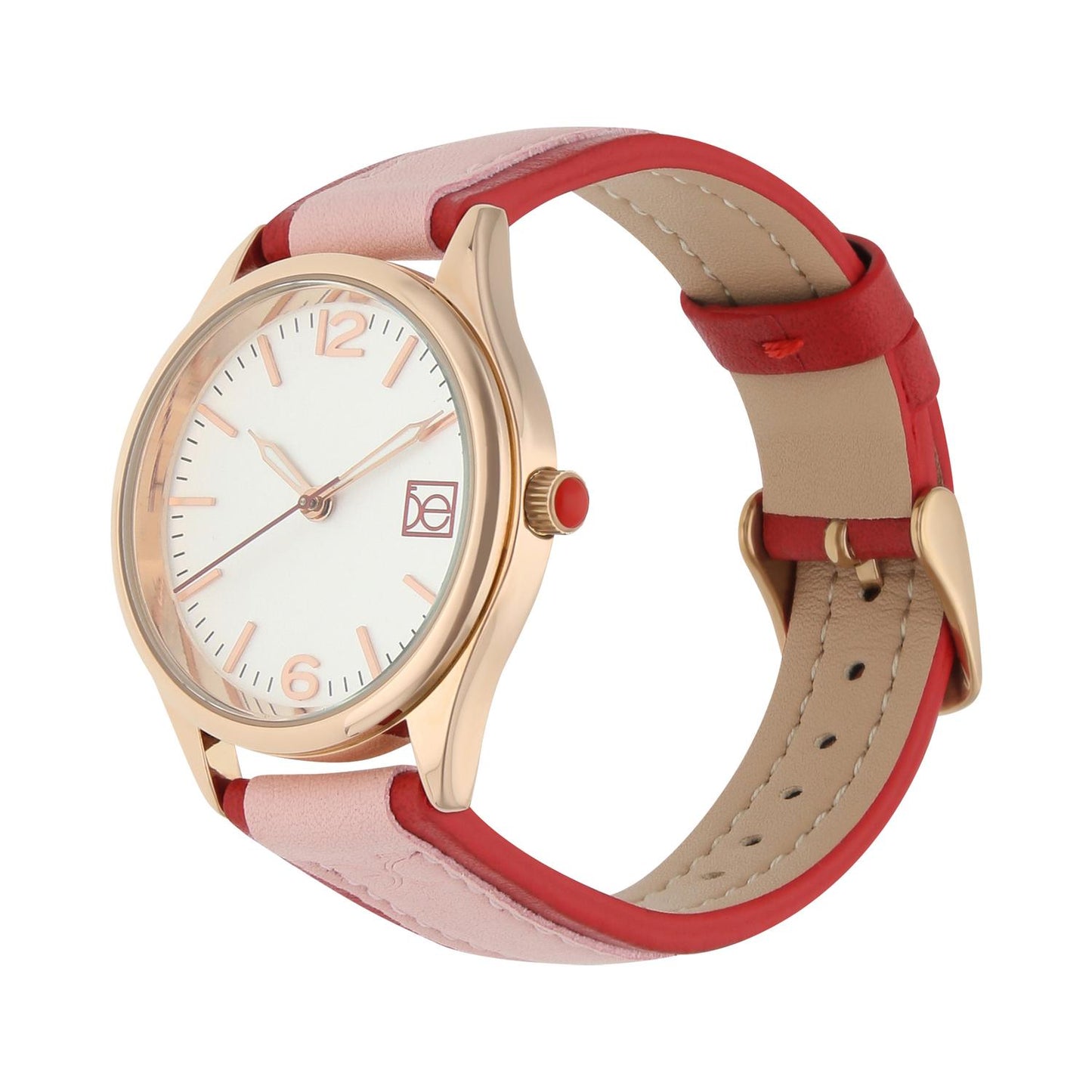 Reloj Analogo Cloe Piel Genuina OE2313