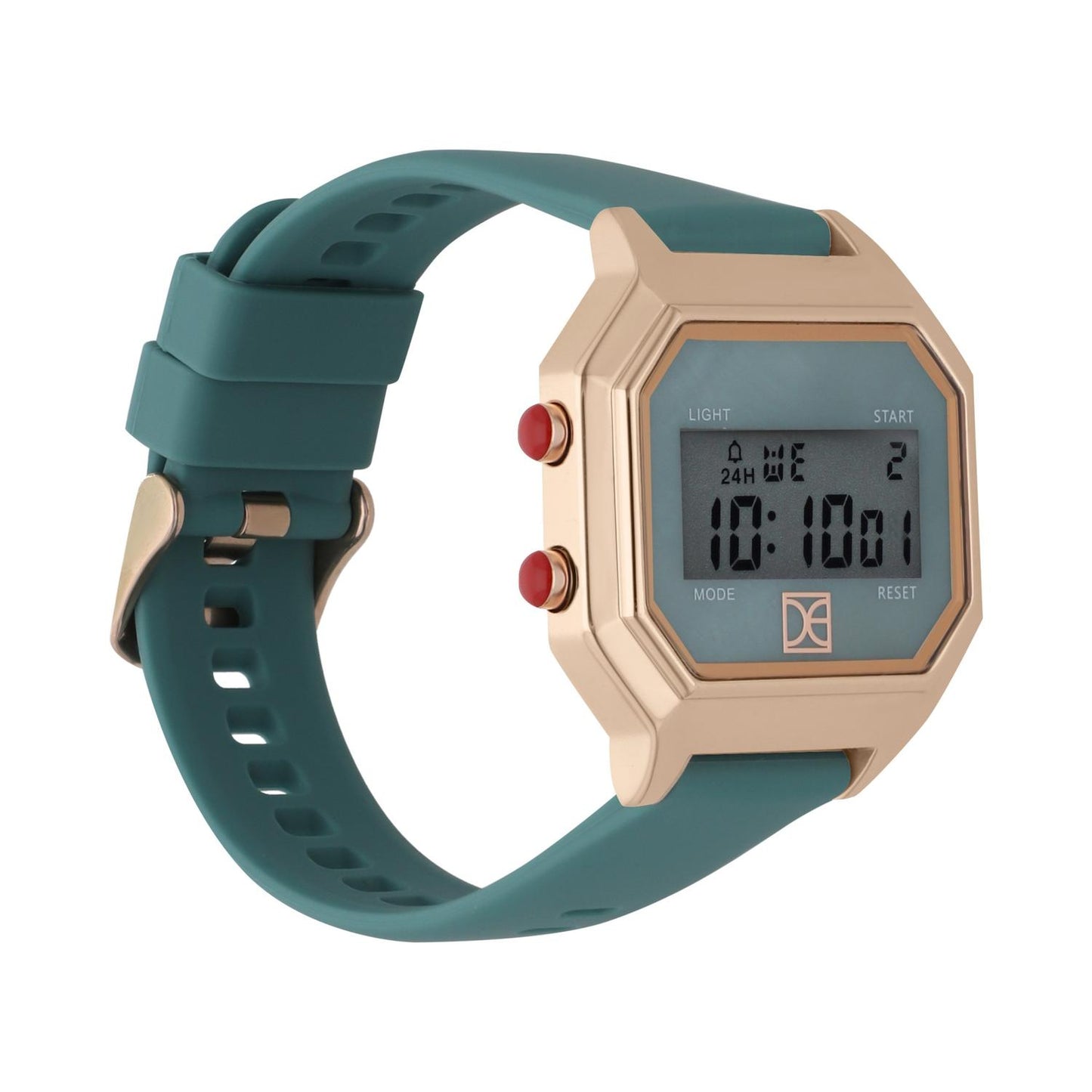 Reloj Cloe digital para dama color azul con madre perla OE2404