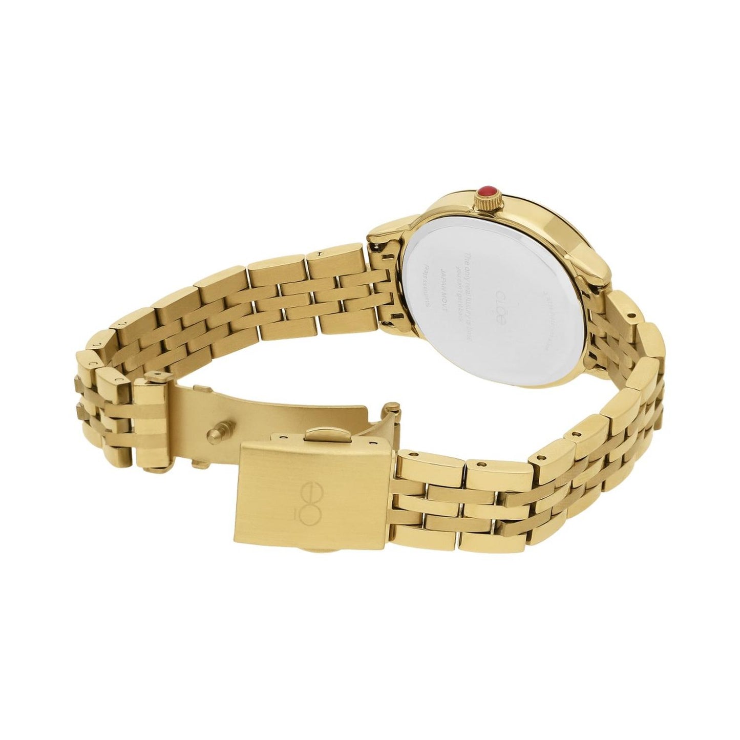 Reloj Analogo para Dama con Pedreria en Indicadores, Fondo Rosa y Extensible Color Plateado OE2440