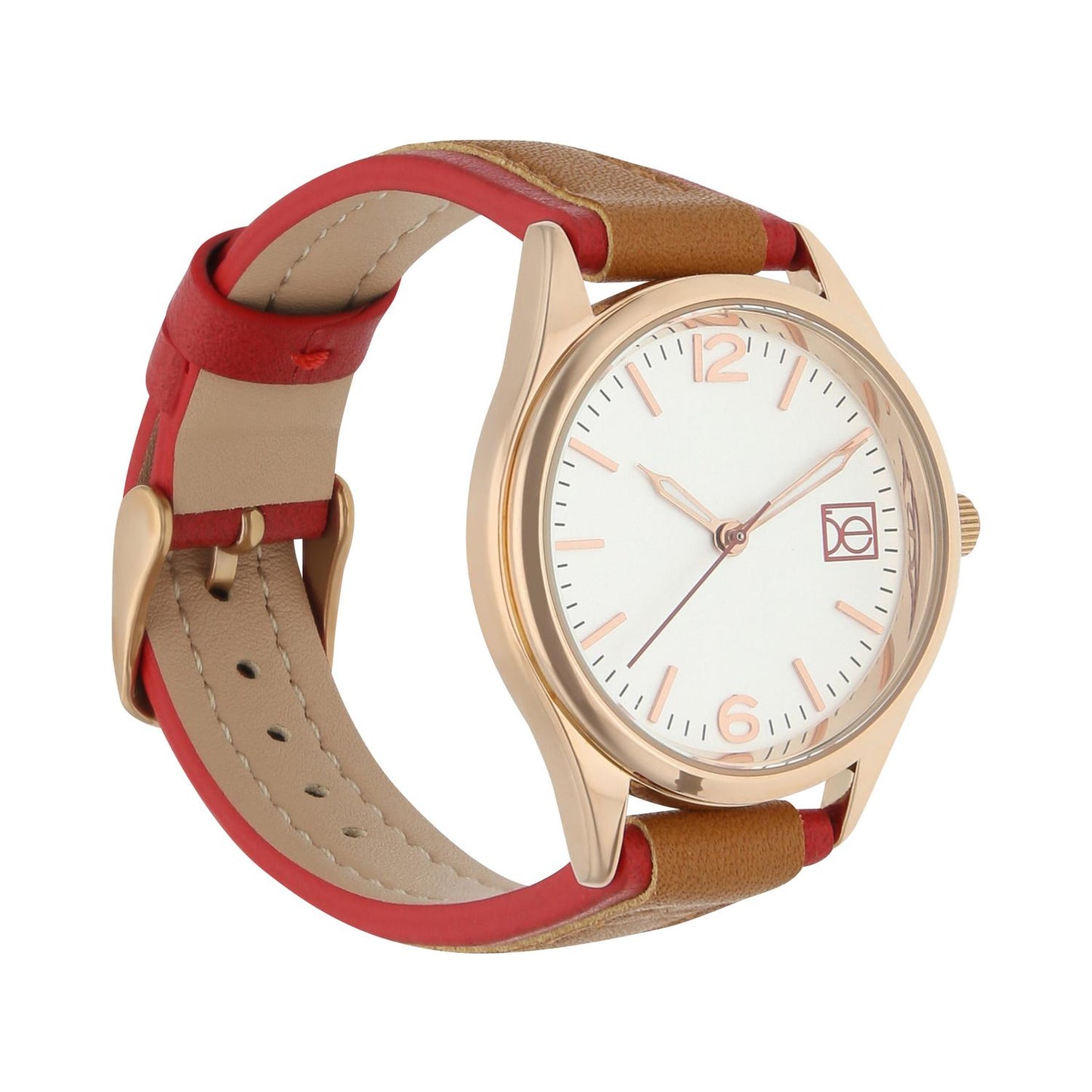 Reloj Analogo Cloe Piel Genuina OE2313