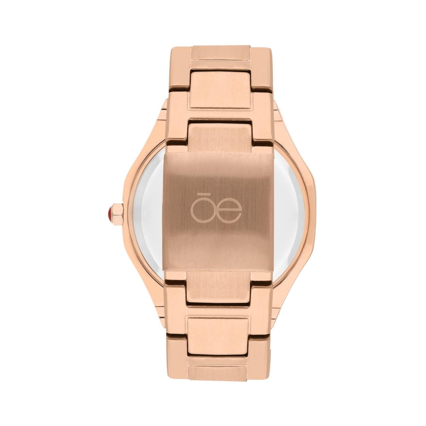 Reloj Cloe Analogo para Dama con Pedreria en Bisel, Simuladores y Extensible Color Plateado OE2443