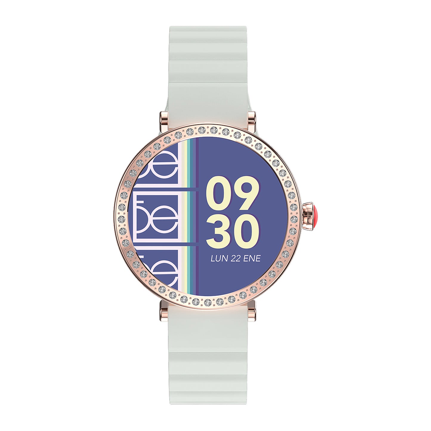 Smartwatch para Dama con Correa de Silicon con Pedrería en Bisel OE2563