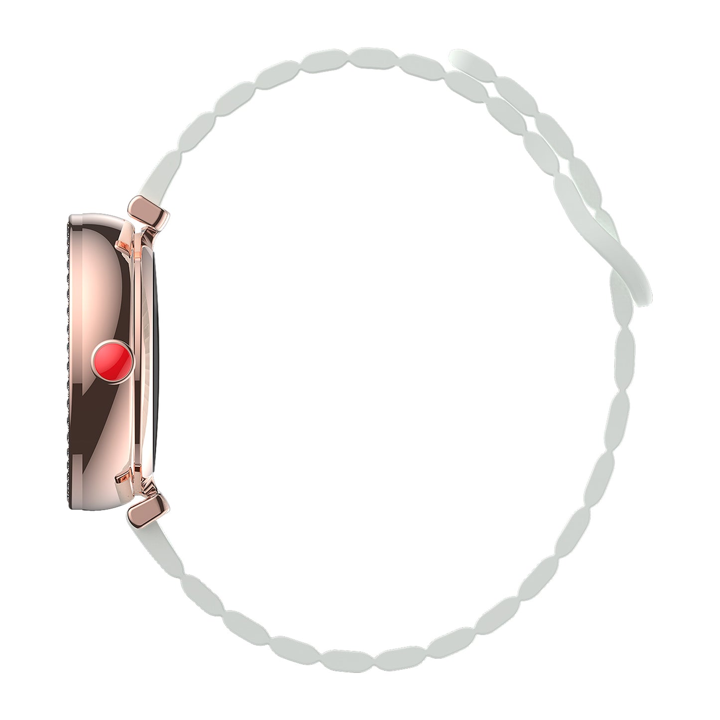 Smartwatch para Dama con Correa de Silicon con Pedrería en Bisel OE2563