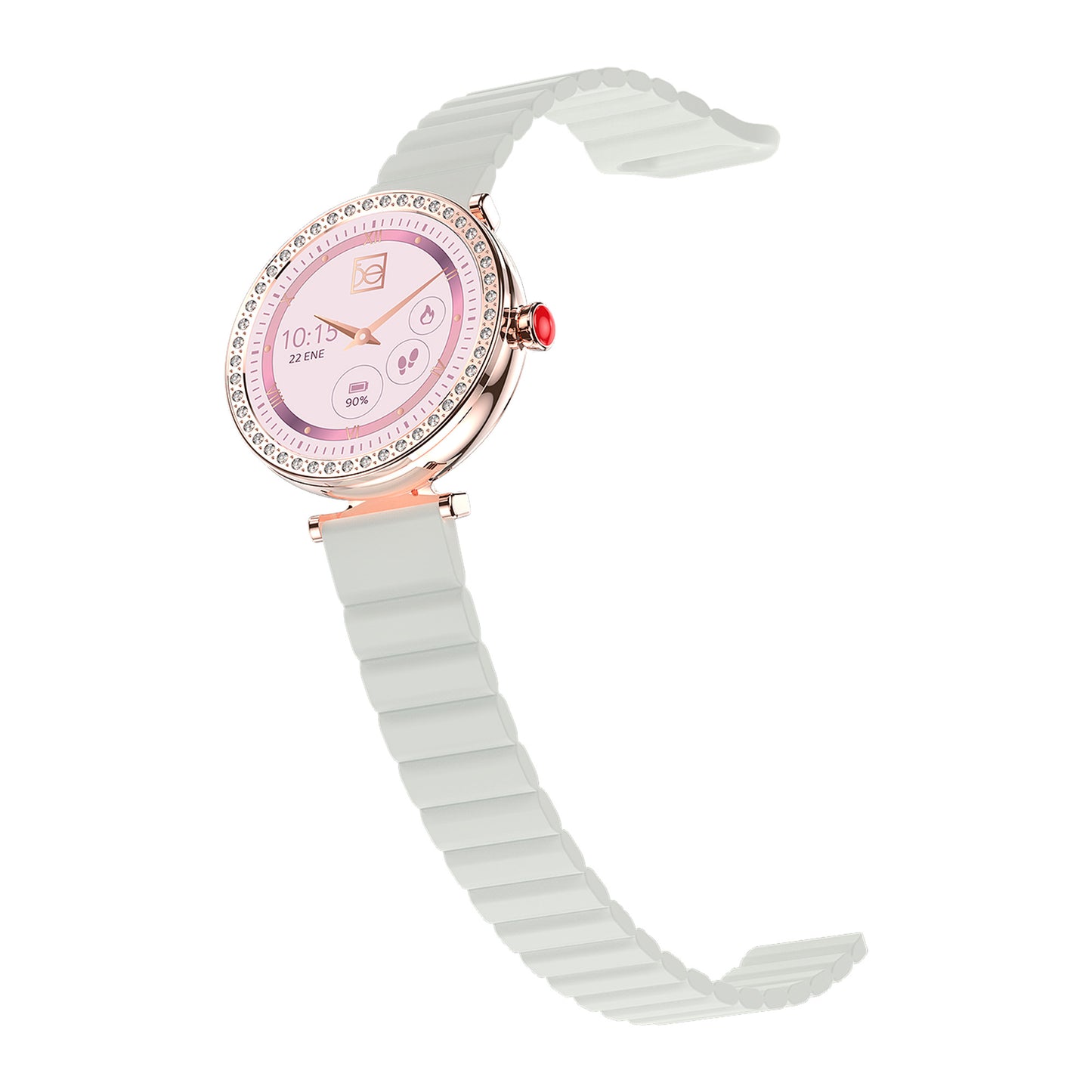 Smartwatch para Dama con Correa de Silicon con Pedrería en Bisel OE2563