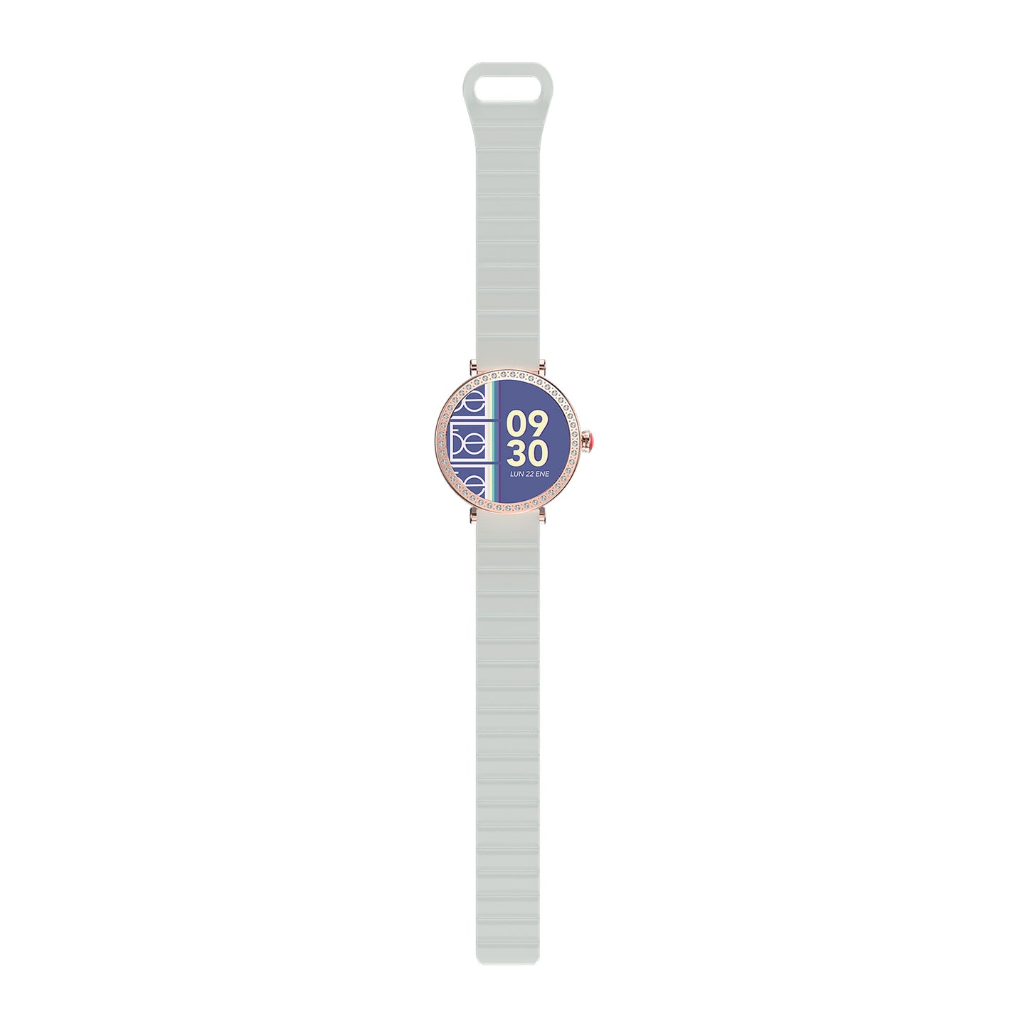 Smartwatch para Dama con Correa de Silicon con Pedrería en Bisel OE2563
