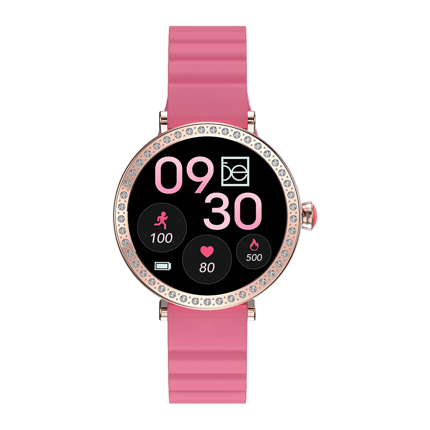 Smartwatch para Dama con Correa de Silicon con Pedrería en Bisel OE2563