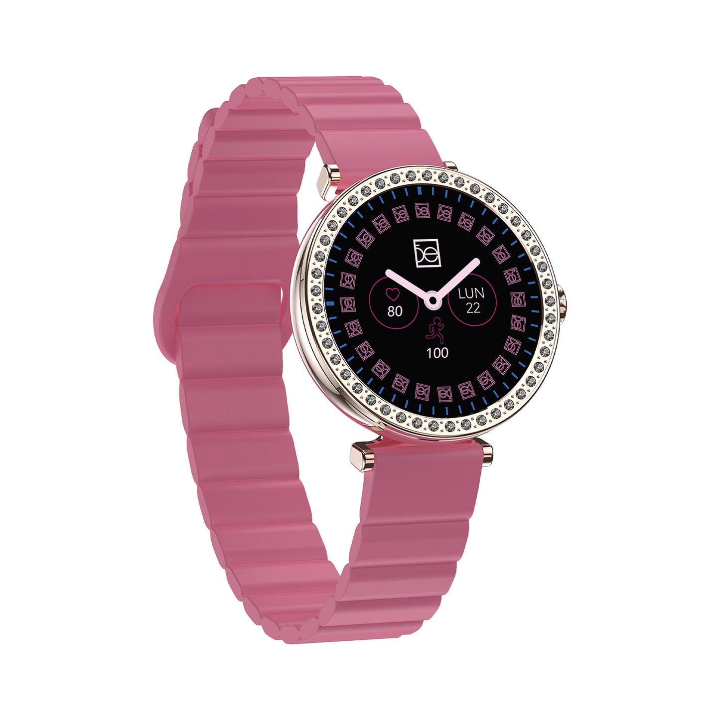 Smartwatch para Dama con Correa de Silicon con Pedrería en Bisel OE2563