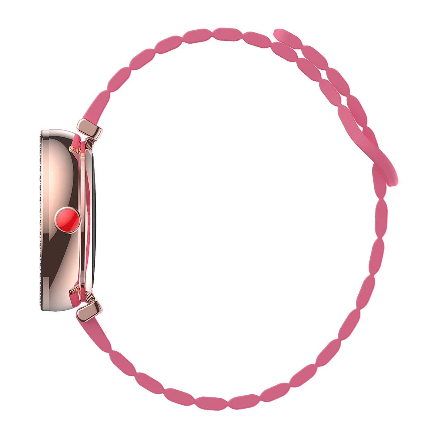 Smartwatch para Dama con Correa de Silicon con Pedrería en Bisel OE2563