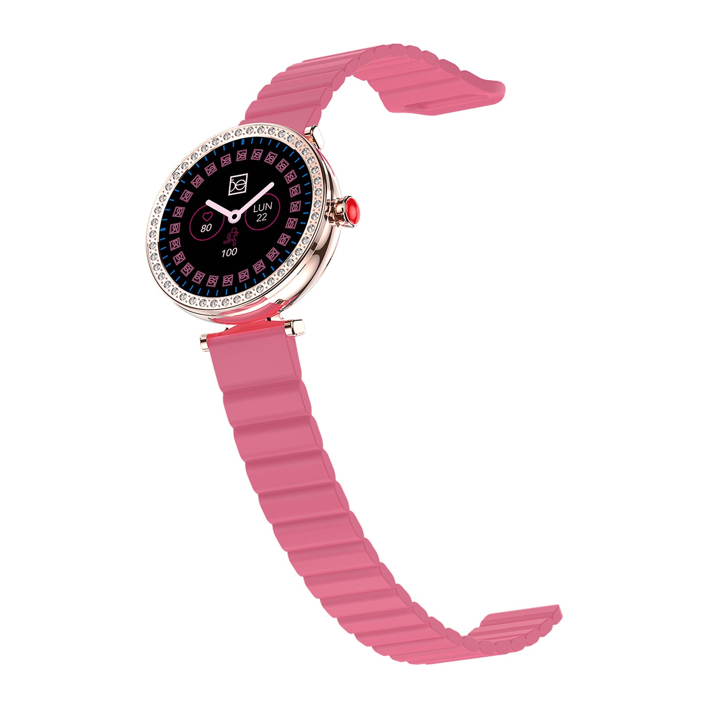 Smartwatch para Dama con Correa de Silicon con Pedrería en Bisel OE2563