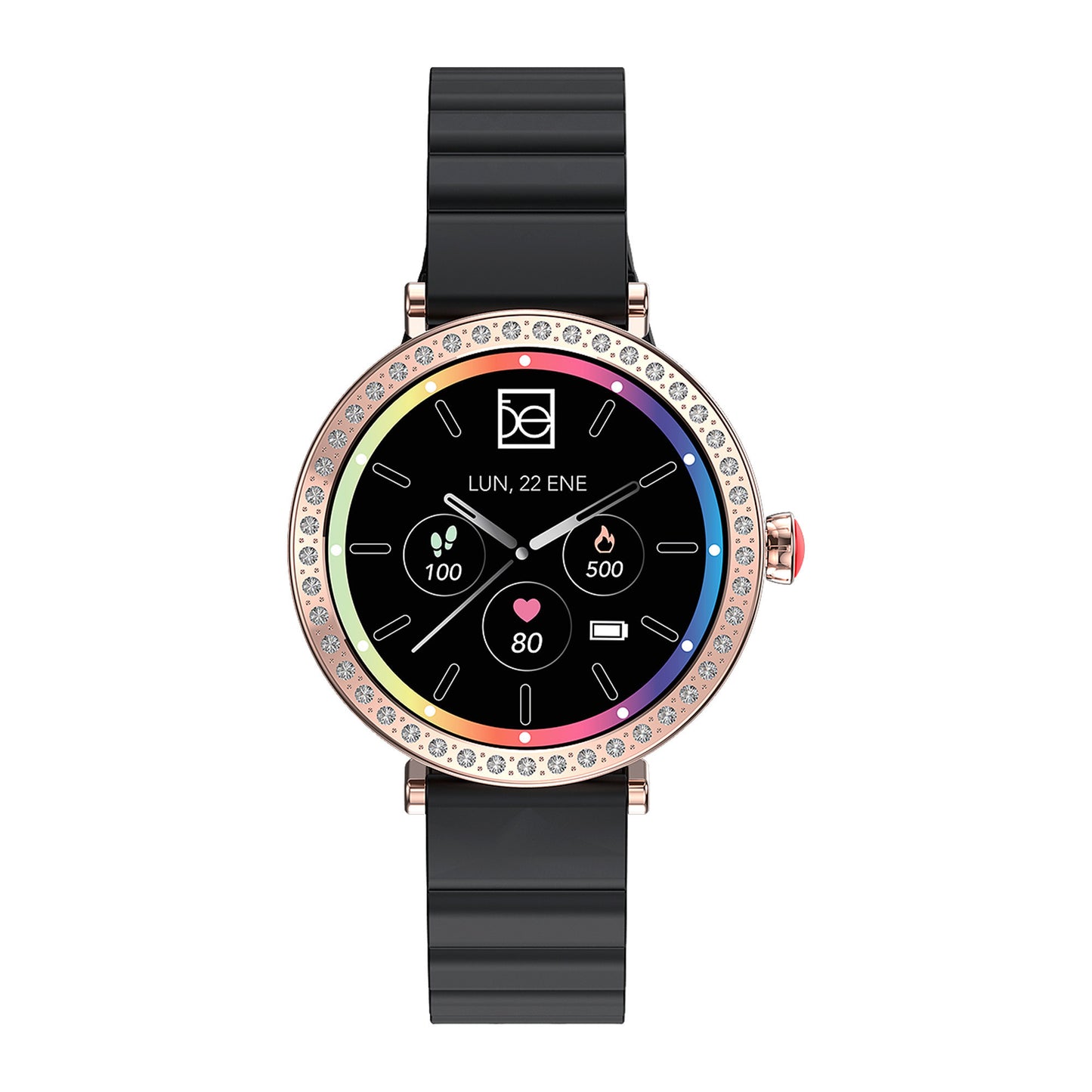 Smartwatch para Dama con Correa de Silicon con Pedrería en Bisel OE2563