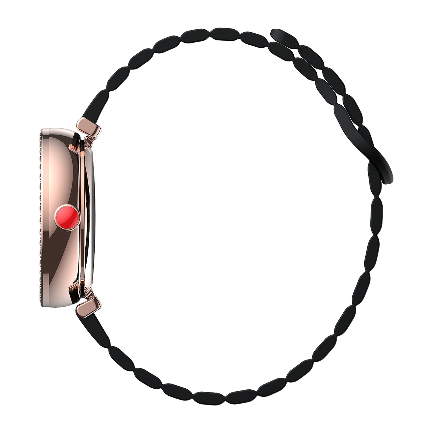 Smartwatch para Dama con Correa de Silicon con Pedrería en Bisel OE2563