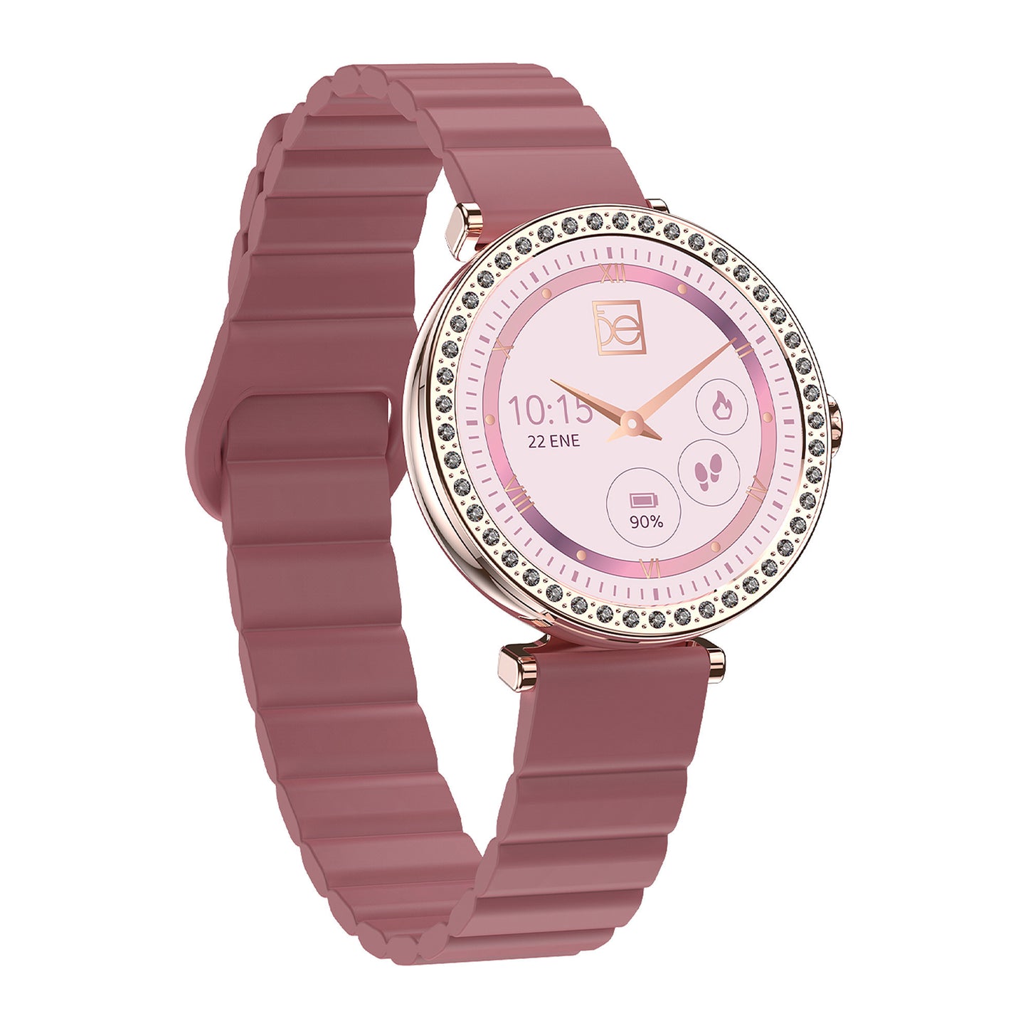 Smartwatch para Dama con Correa de Silicon con Pedrería en Bisel OE2563