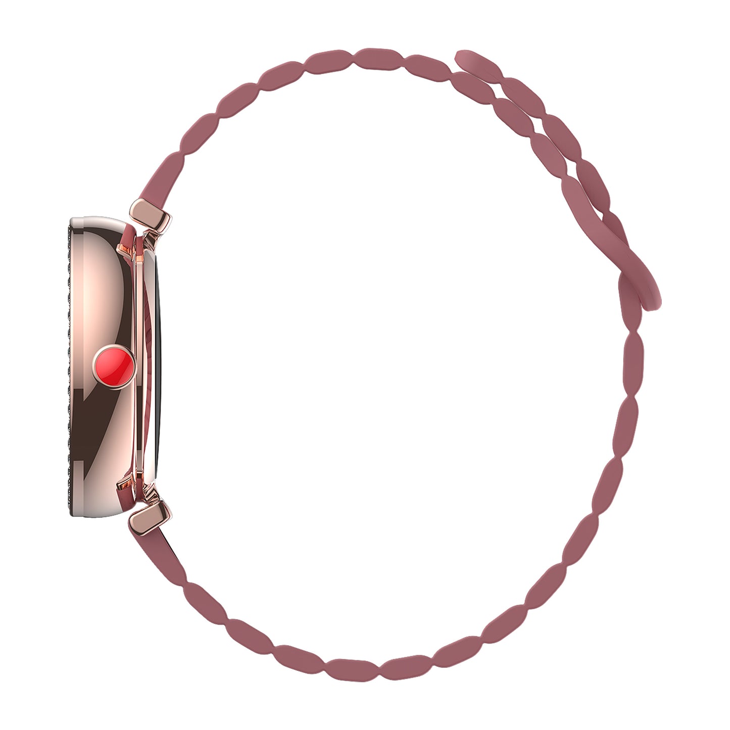 Smartwatch para Dama con Correa de Silicon con Pedrería en Bisel OE2563