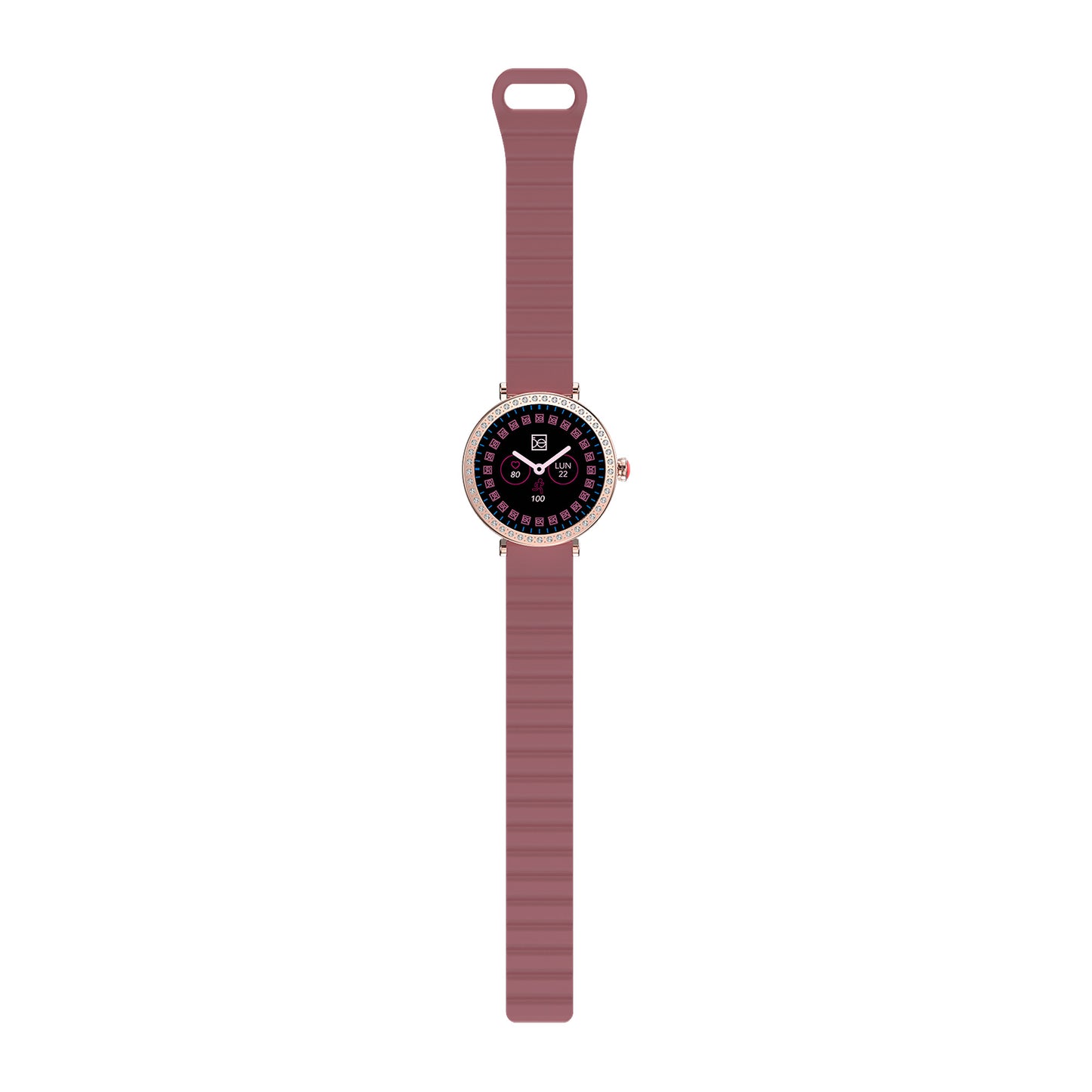 Smartwatch para Dama con Correa de Silicon con Pedrería en Bisel OE2563