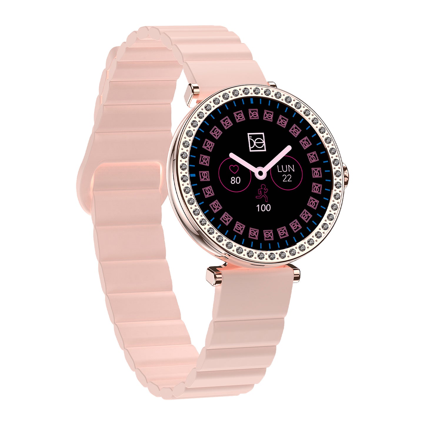 Smartwatch para Dama con Correa de Silicon con Pedrería en Bisel OE2563
