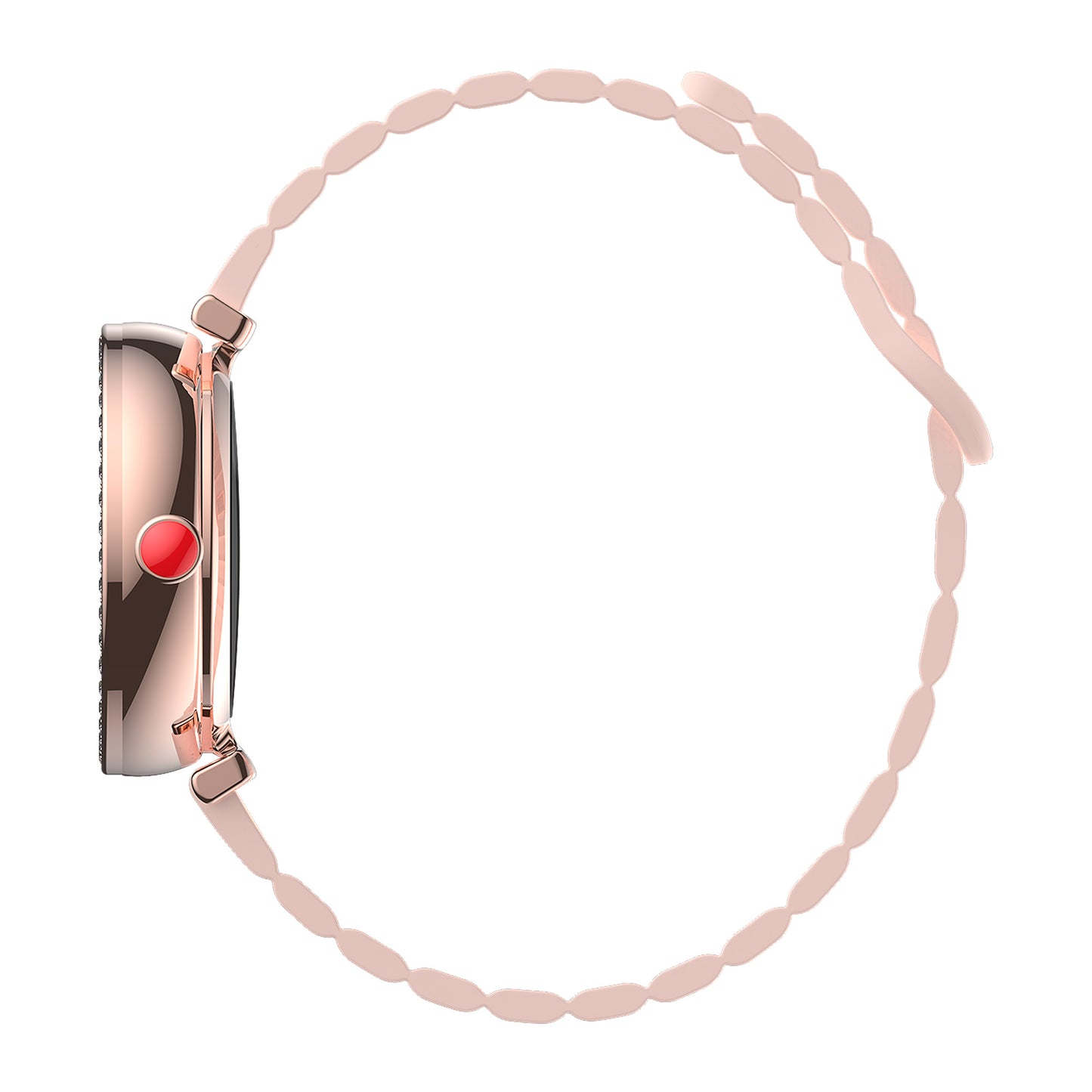 Smartwatch para Dama con Correa de Silicon con Pedrería en Bisel OE2563