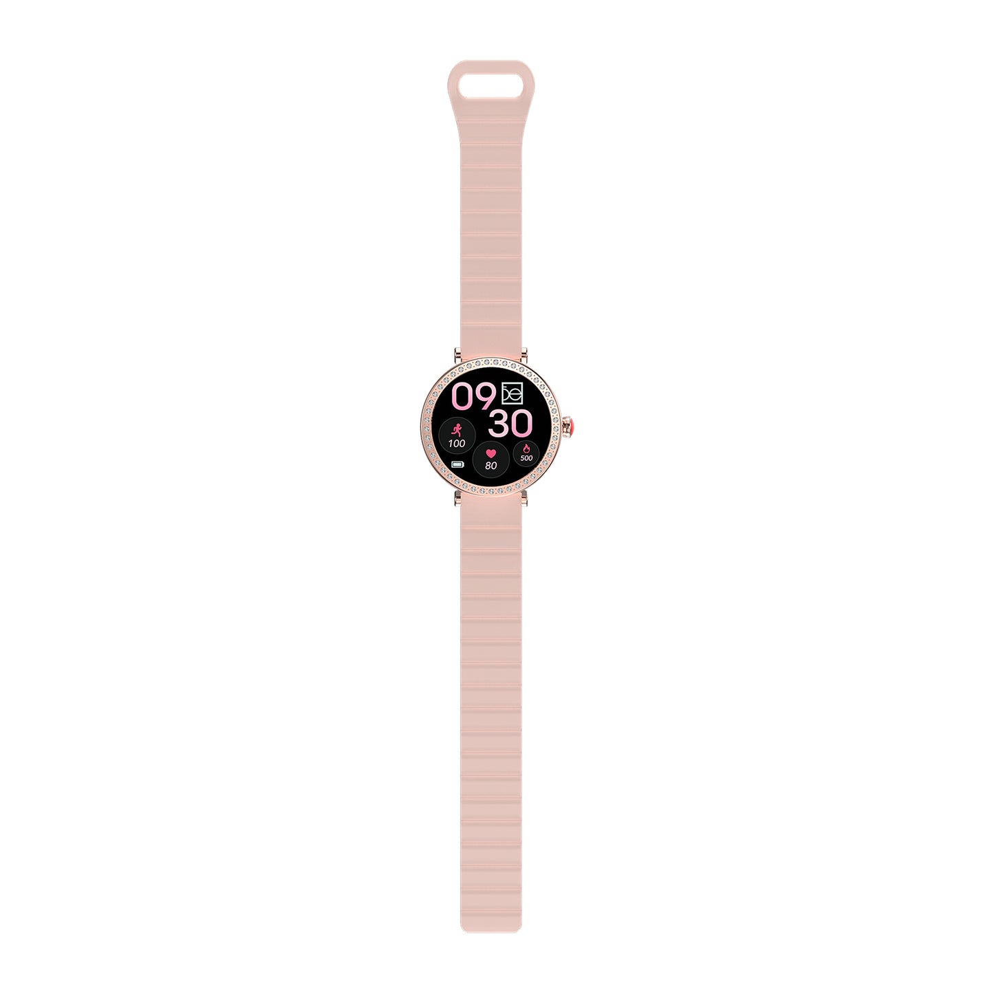 Smartwatch para Dama con Correa de Silicon con Pedrería en Bisel OE2563