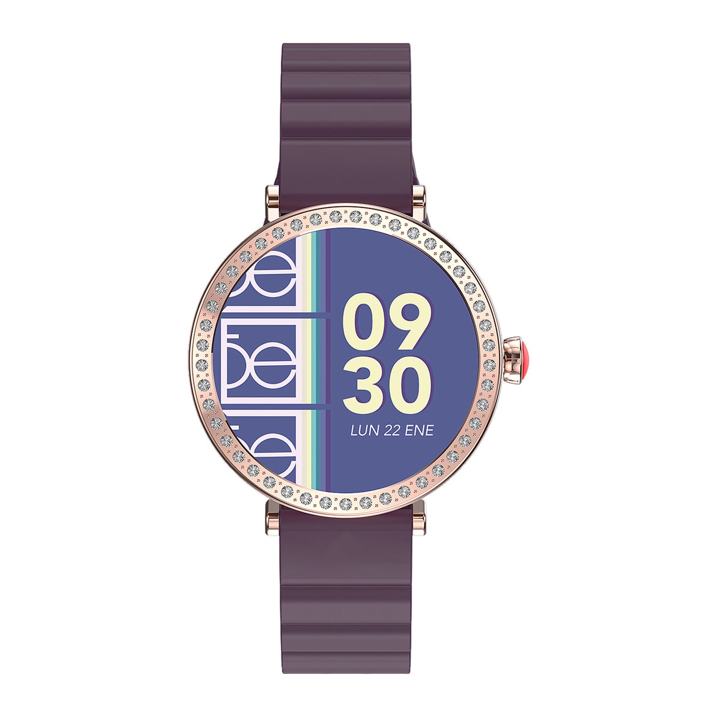 Smartwatch para Dama con Correa de Silicon con Pedrería en Bisel OE2563