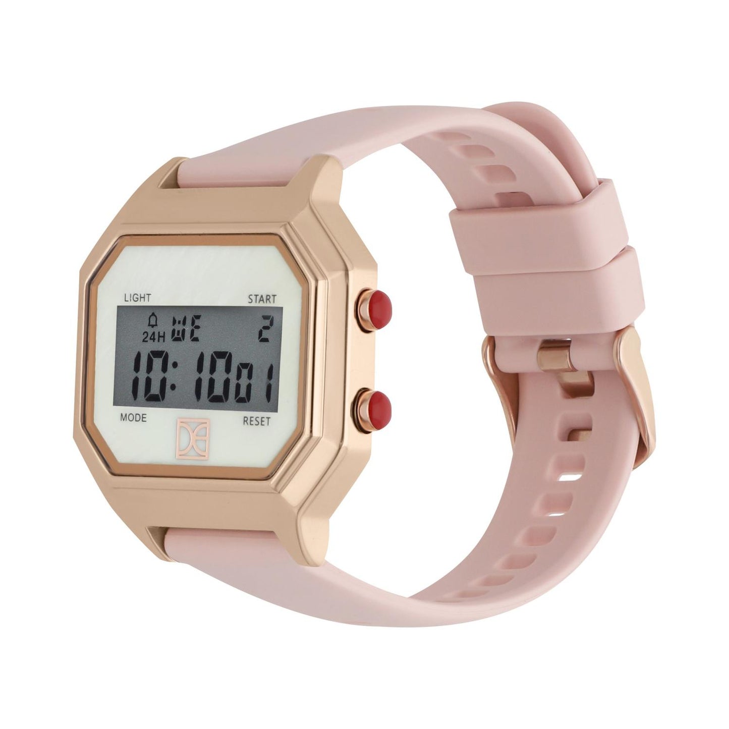 Reloj Cloe digital para dama color azul con madre perla OE2404