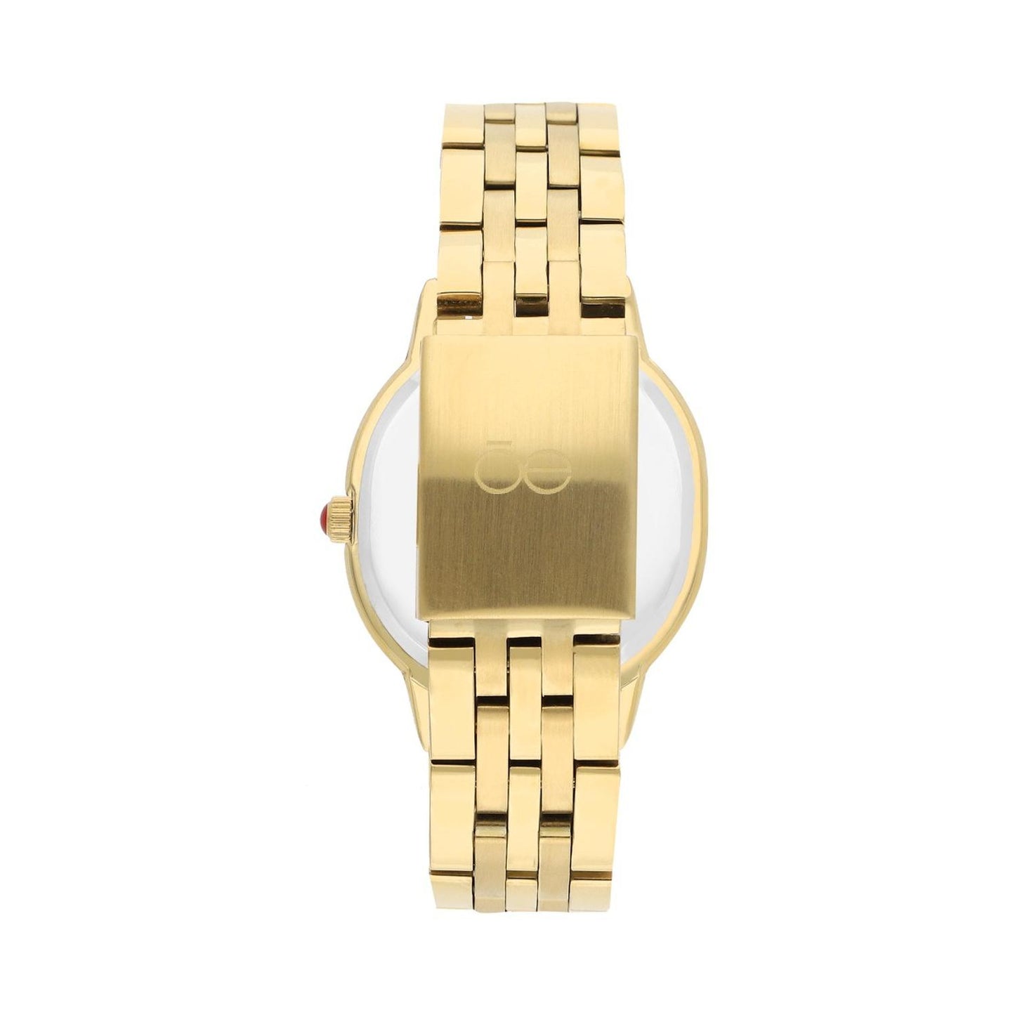 Reloj Analogo para Dama con Pedreria en Indicadores, Fondo Rosa y Extensible Color Plateado OE2440