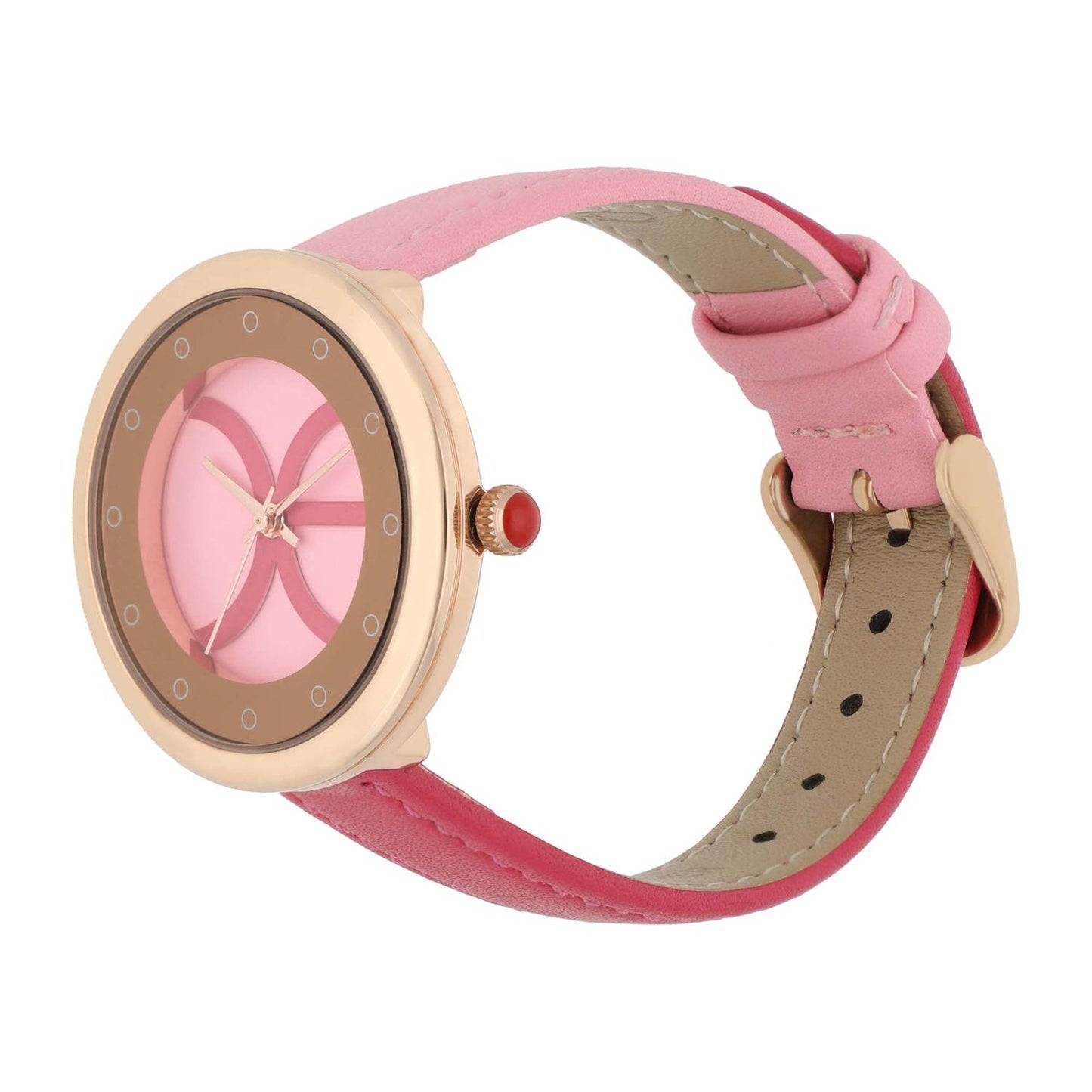 Reloj Cloe Analogo para dama con extensible bitono de tacto piel OE2405