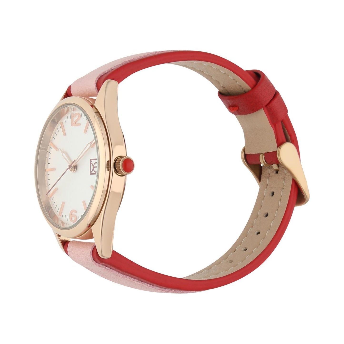 Reloj Analogo Cloe Piel Genuina OE2313