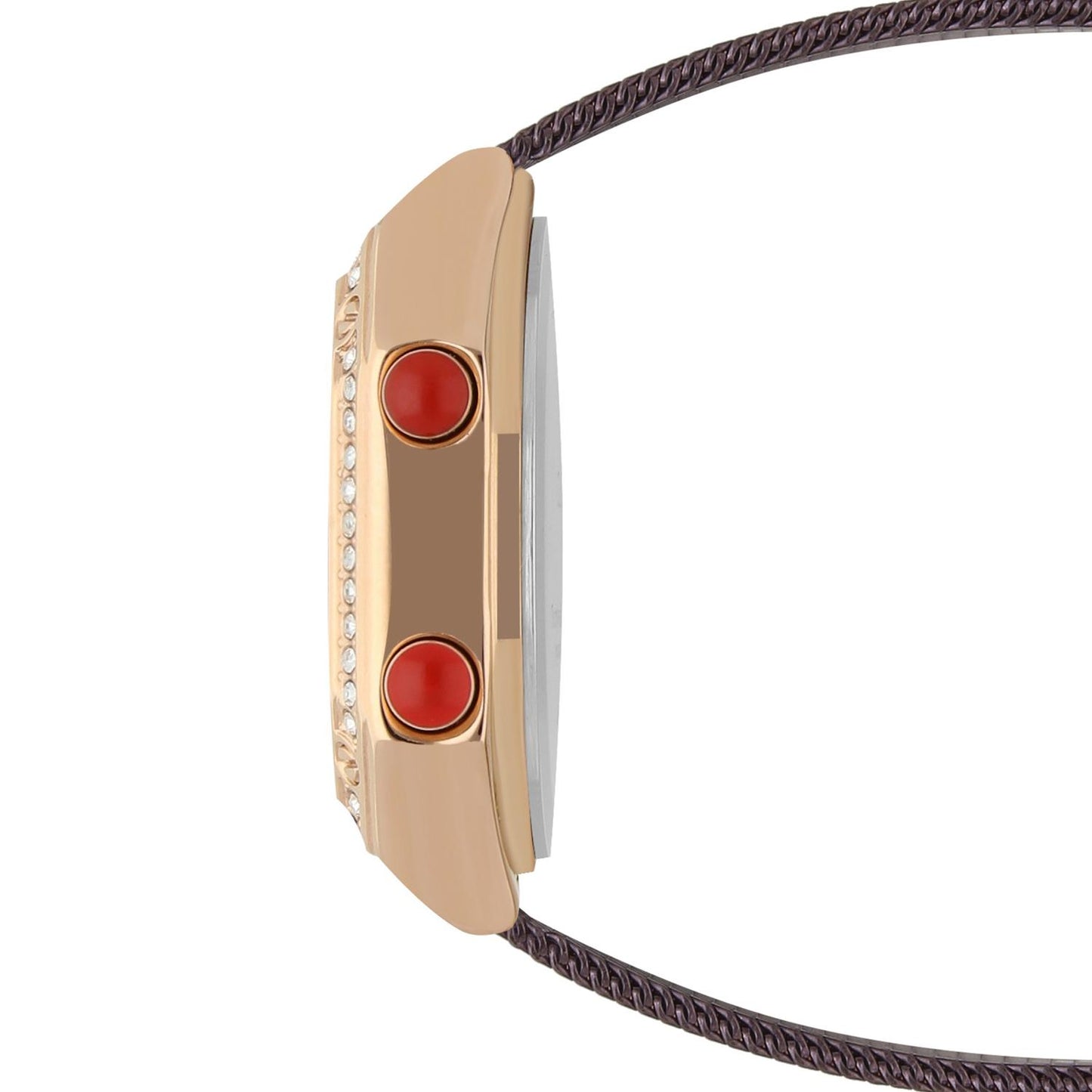 Reloj Digital Con Extensible De Mesh Pedrería En Bisel OE2335