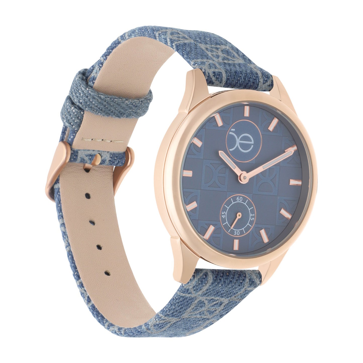 Reloj Cloe Análogo para Dama con Trama OE y Correa de Denim OE2531