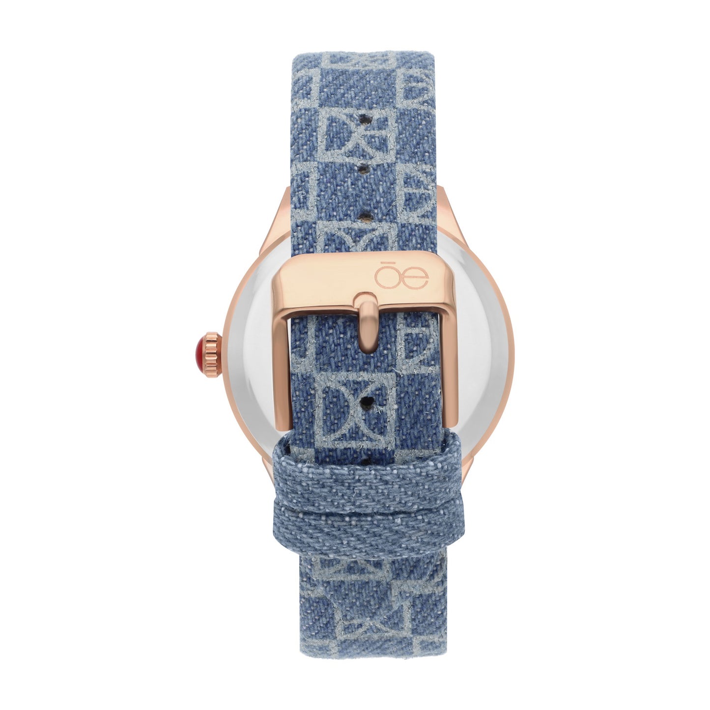 Reloj Cloe Análogo para Dama con Trama OE y Correa de Denim OE2531