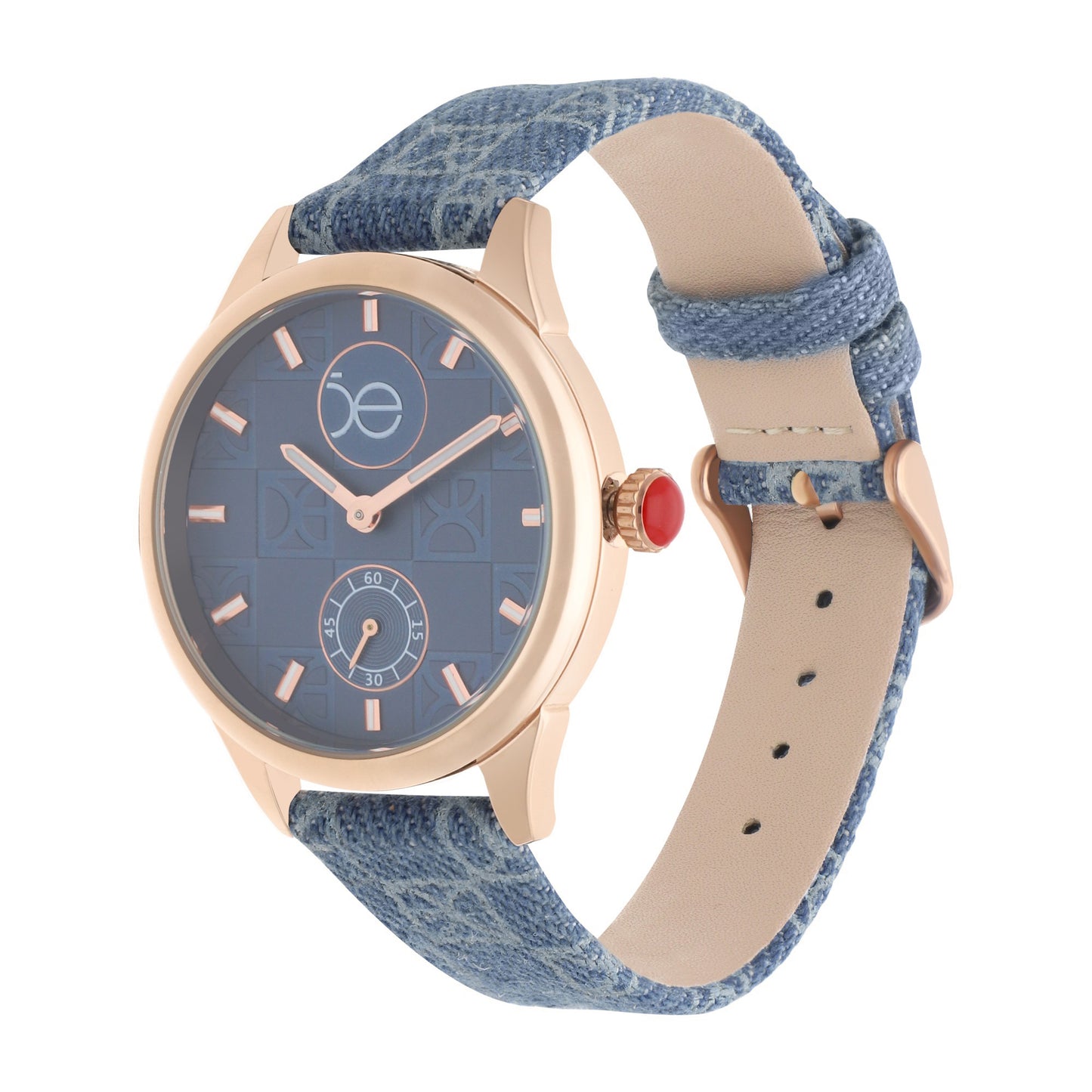 Reloj Cloe Análogo para Dama con Trama OE y Correa de Denim OE2531