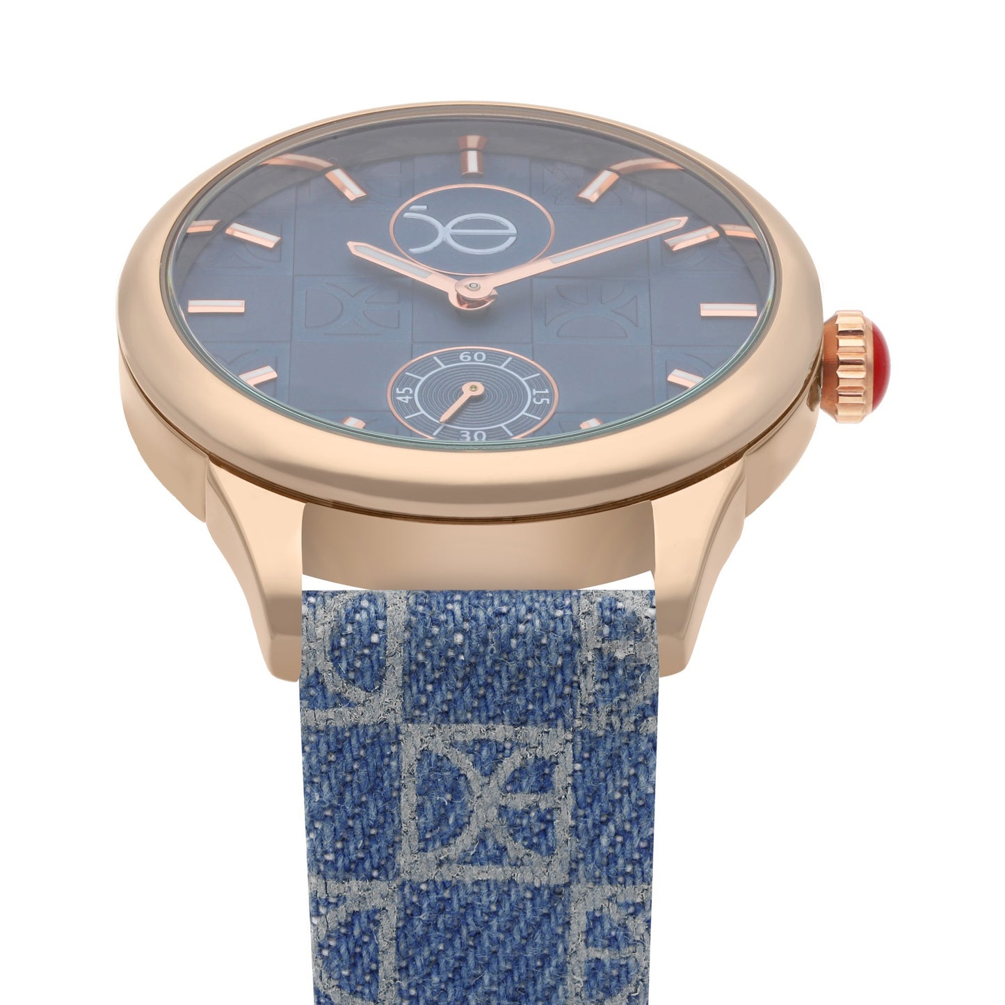 Reloj Cloe Análogo para Dama con Trama OE y Correa de Denim OE2531