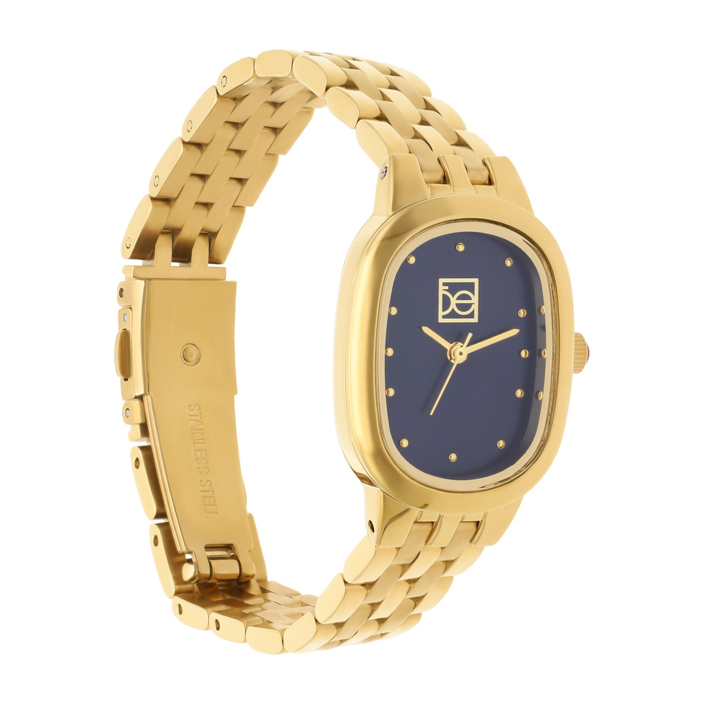 Reloj Cloe Análogo para Dama con Caja Ovalada y Extensible de Acero Inoxidable OE2532