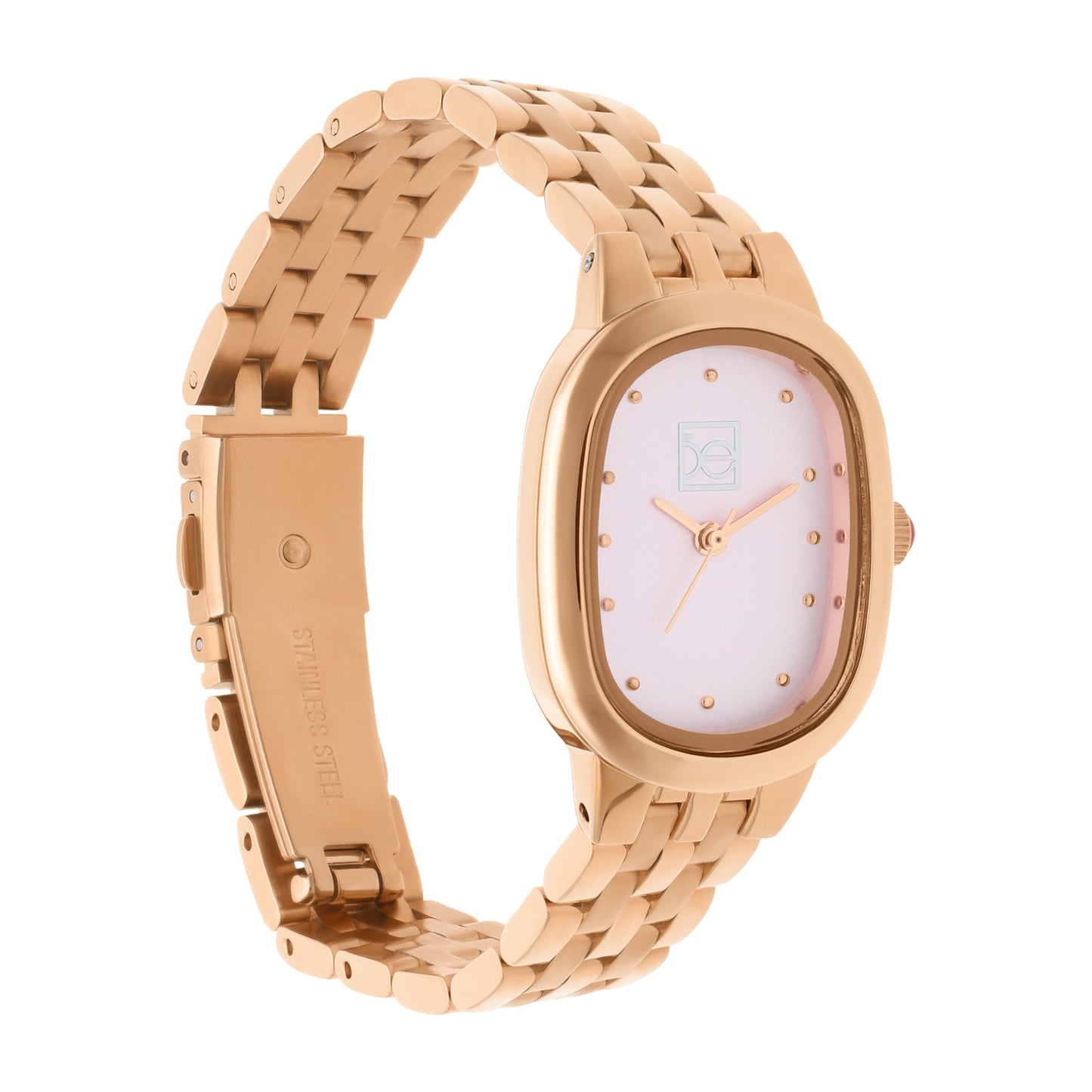 Reloj Cloe Análogo para Dama con Caja Ovalada y Extensible de Acero Inoxidable OE2532