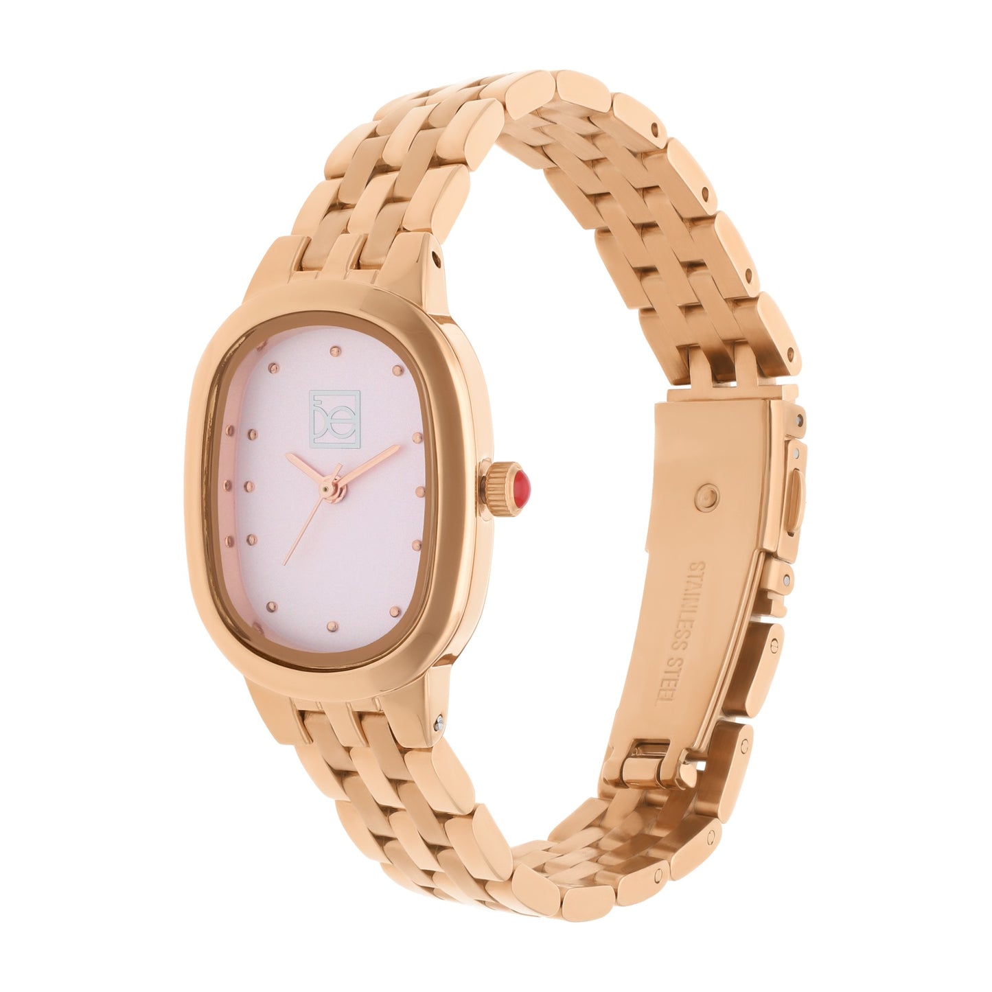 Reloj Cloe Análogo para Dama con Caja Ovalada y Extensible de Acero Inoxidable OE2532