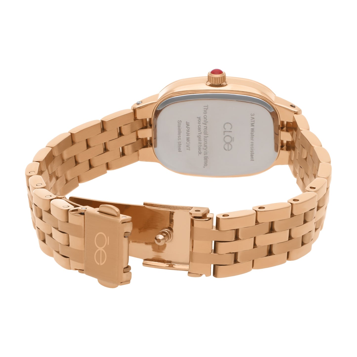 Reloj Cloe Análogo para Dama con Caja Ovalada y Extensible de Acero Inoxidable OE2532