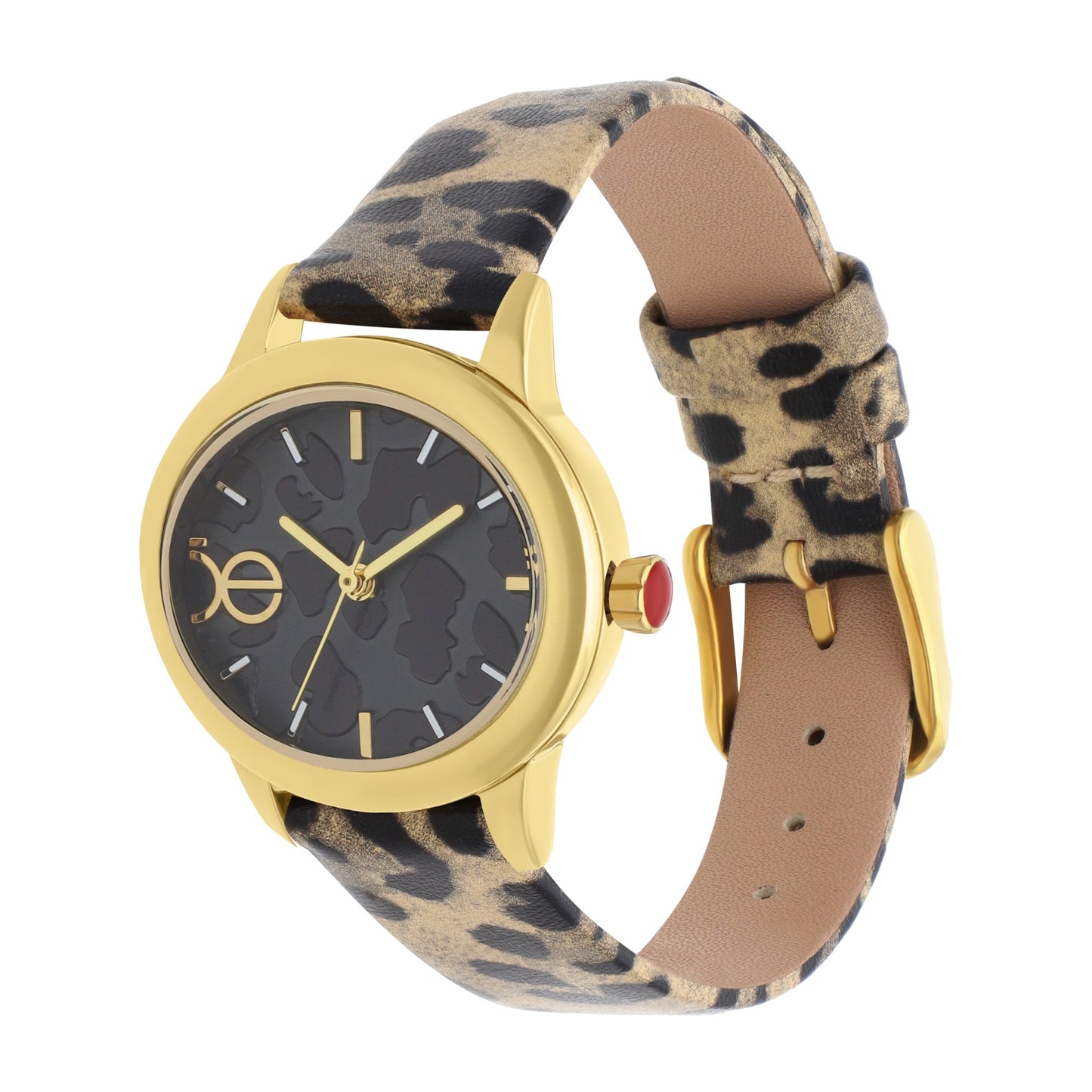 Reloj Cloe Análogo para Dama con Acabado de Leopardo de Leopardo Correa de Tactopiel OE2538