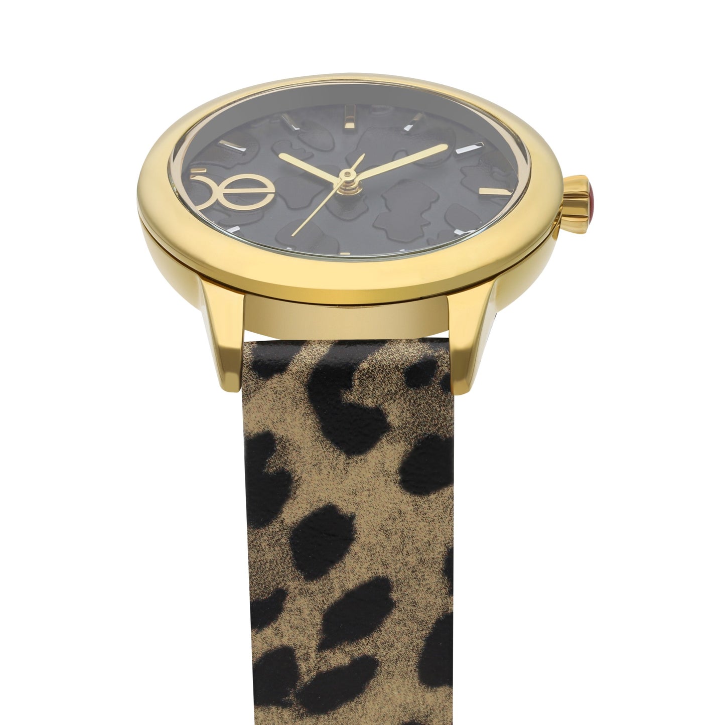 Reloj Cloe Análogo para Dama con Acabado de Leopardo de Leopardo Correa de Tactopiel OE2538