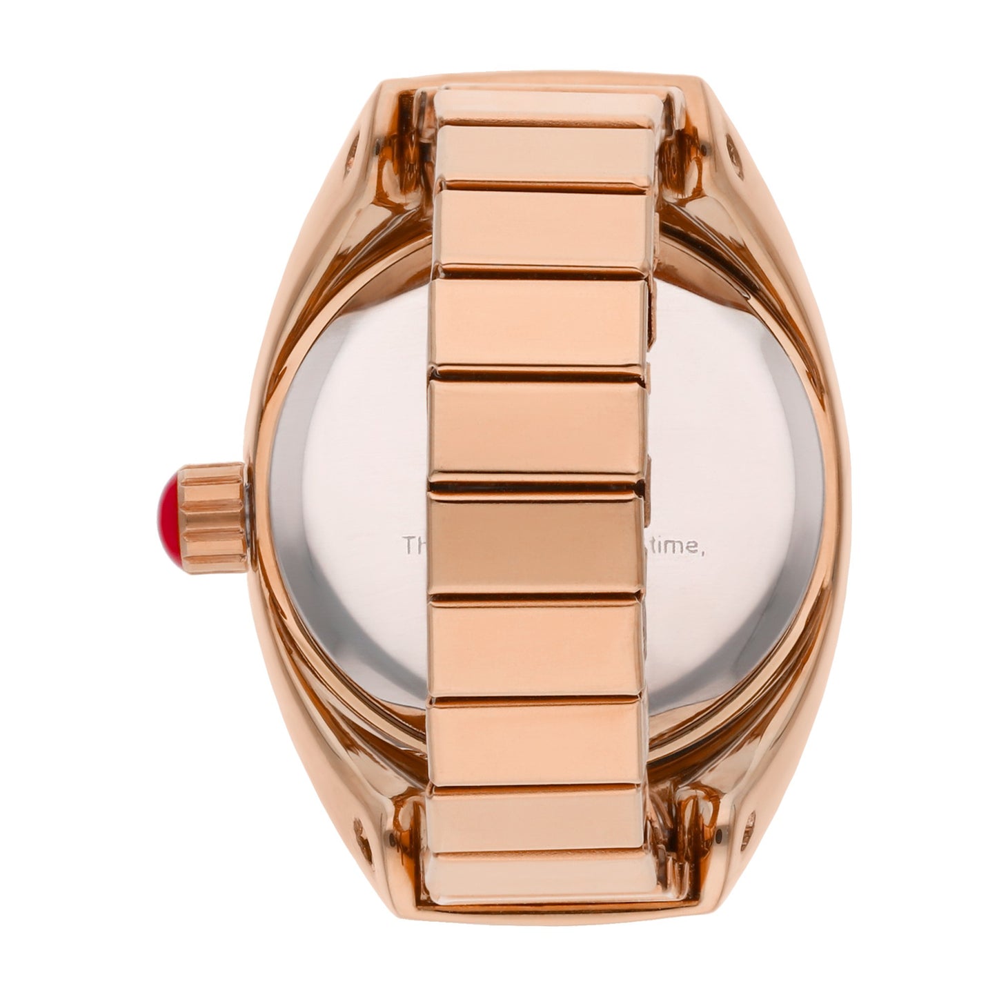 Reloj Anillo Cloe Análogo para Dama con Cristal Facetado y Extensible de Acero Inoxidable OE2541