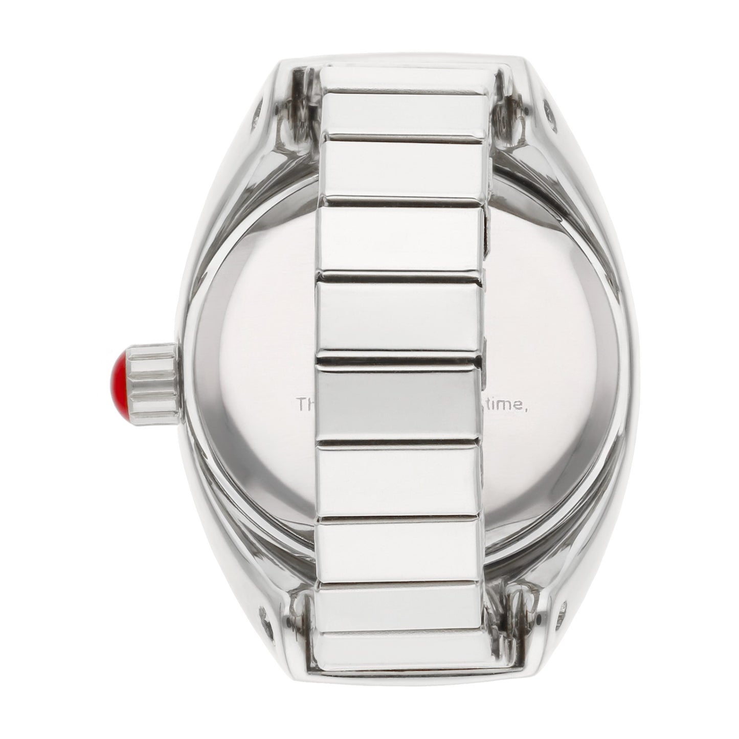 Reloj Anillo Cloe Análogo para Dama con Cristal Facetado y Extensible de Acero Inoxidable OE2541