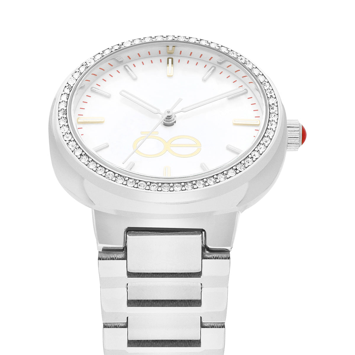 Reloj Cloe Análogo para Dama con Madre Perla en carátula y Extensible de Acero Inoxidable OE2542