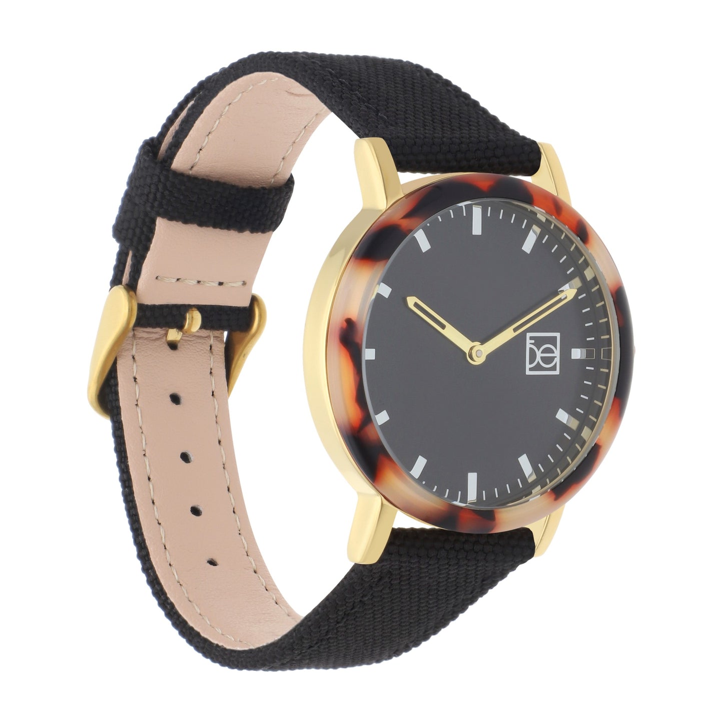 Reloj Cloe Análogo para Dama con Bisel Carey y Correa de Textil OE2546