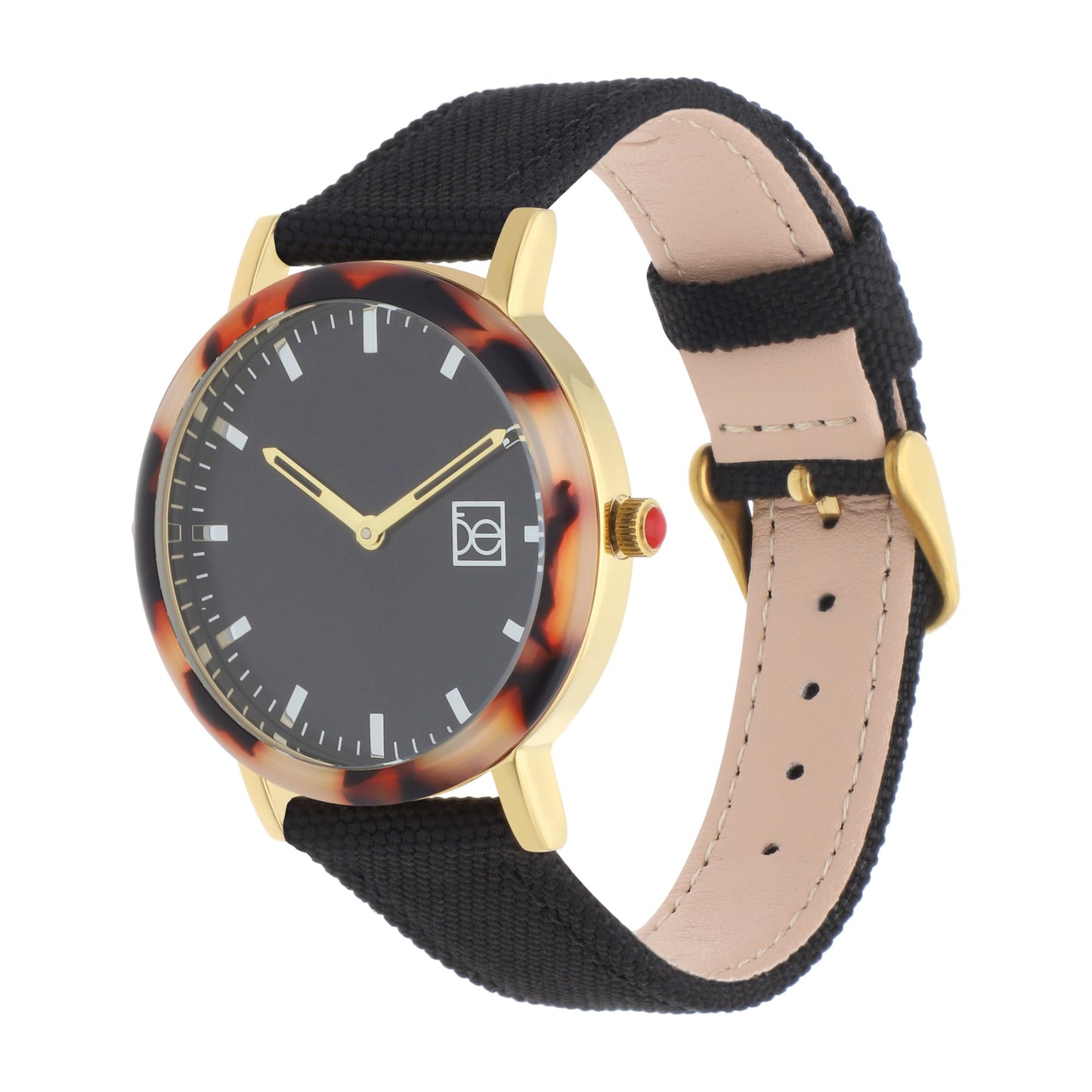 Reloj Cloe Análogo para Dama con Bisel Carey y Correa de Textil OE2546