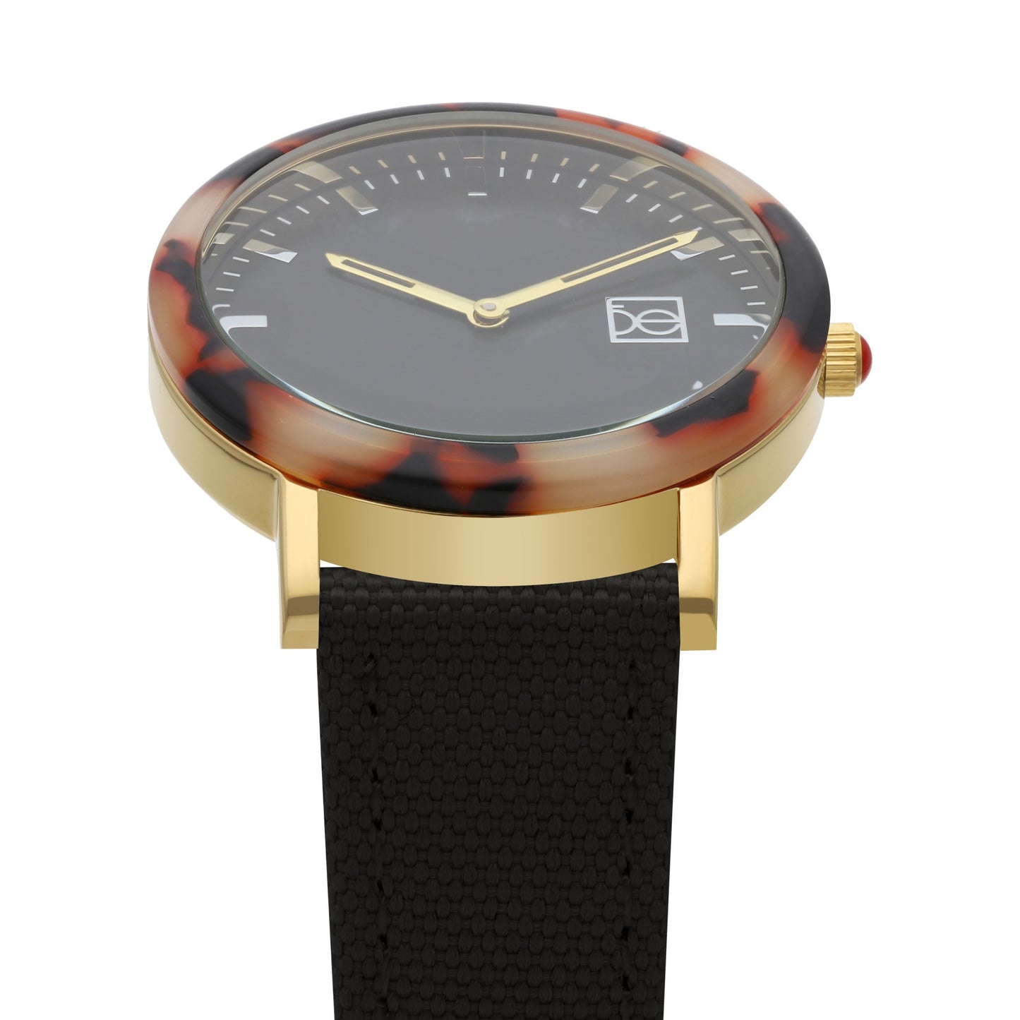 Reloj Cloe Análogo para Dama con Bisel Carey y Correa de Textil OE2546
