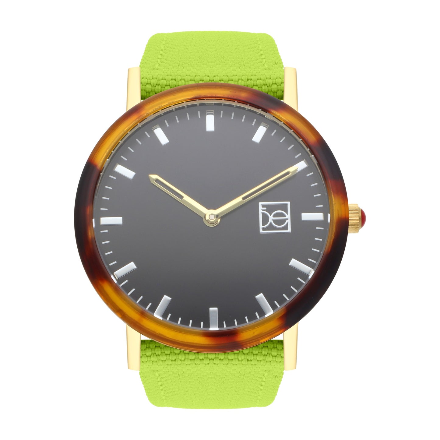 Reloj Cloe Análogo para Dama con Bisel Carey y Correa de Textil OE2546