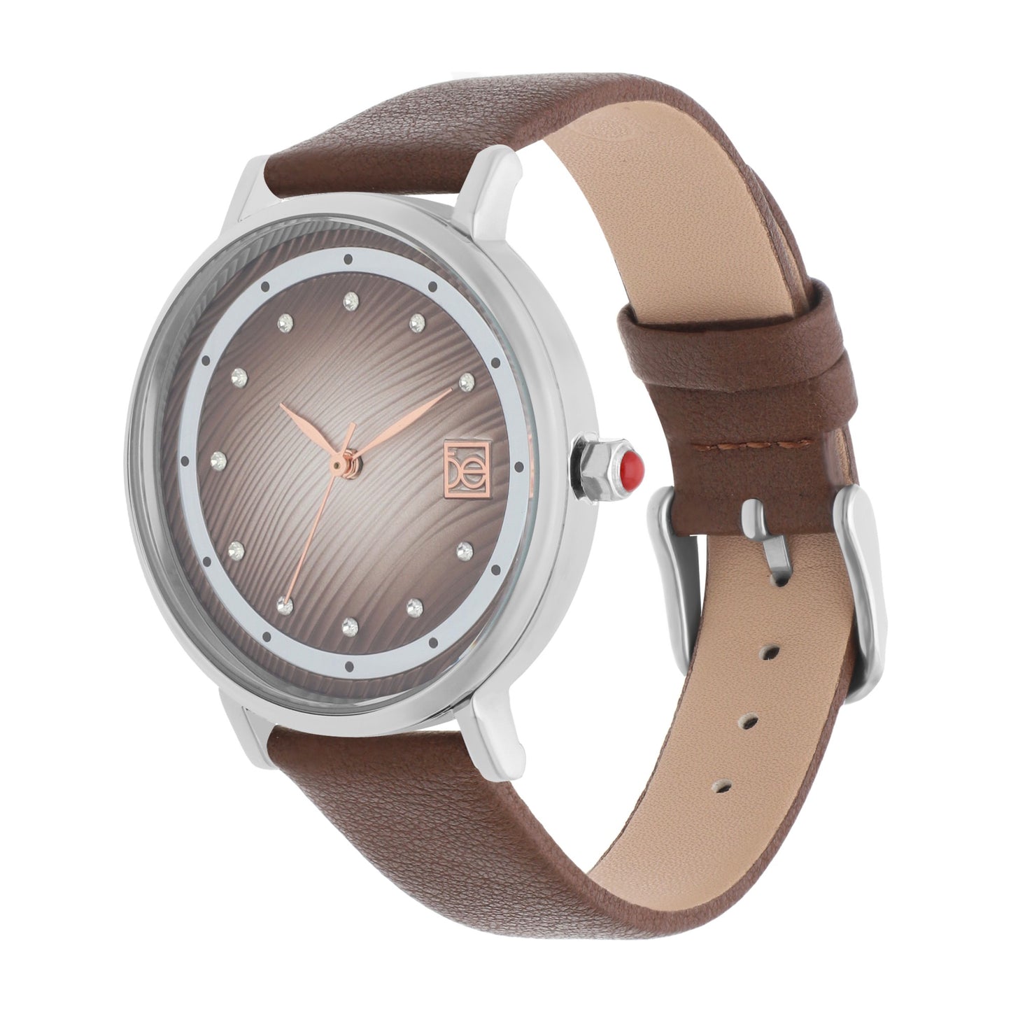 Reloj Cloe Análogo para Dama con Caratula Texturizada y Correa de Tactopiel OE2547