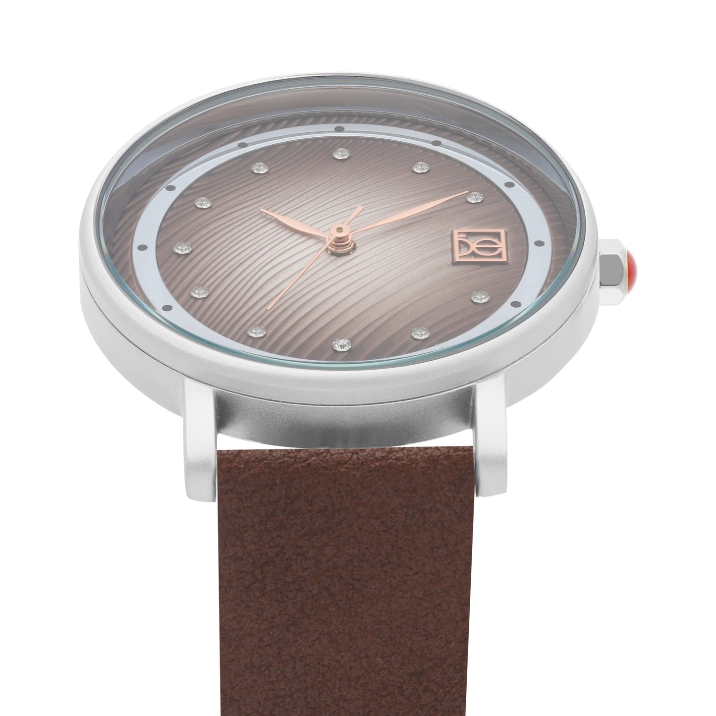 Reloj Cloe Análogo para Dama con Caratula Texturizada y Correa de Tactopiel OE2547