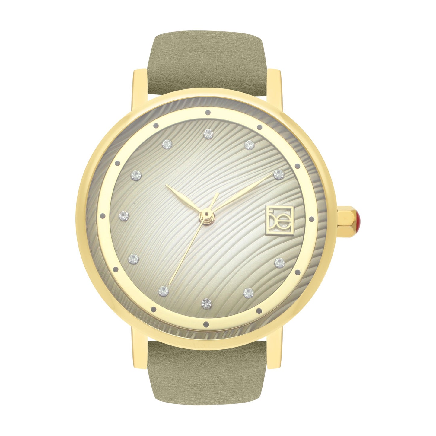 Reloj Cloe Análogo para Dama con Caratula Texturizada y Correa de Tactopiel OE2547
