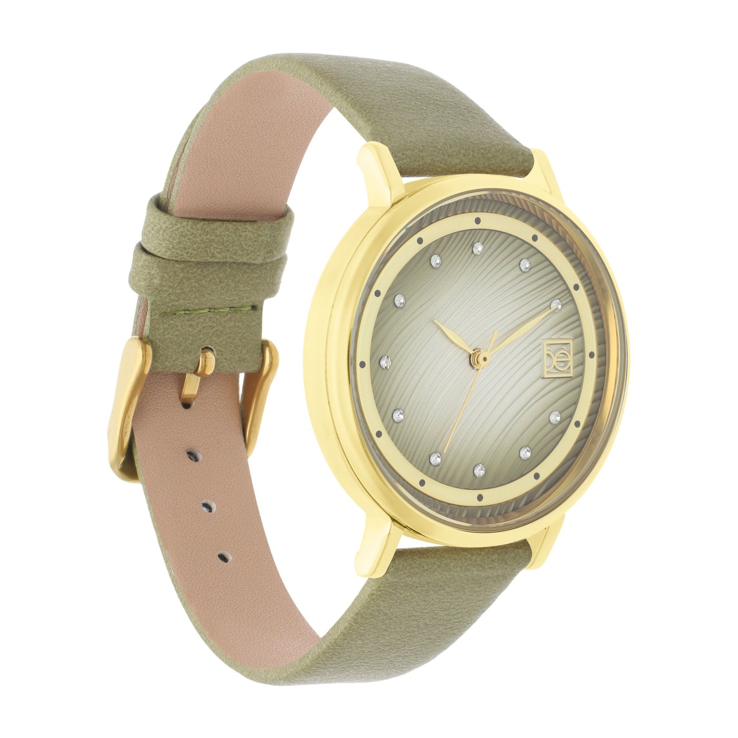 Reloj Cloe Análogo para Dama con Caratula Texturizada y Correa de Tactopiel OE2547
