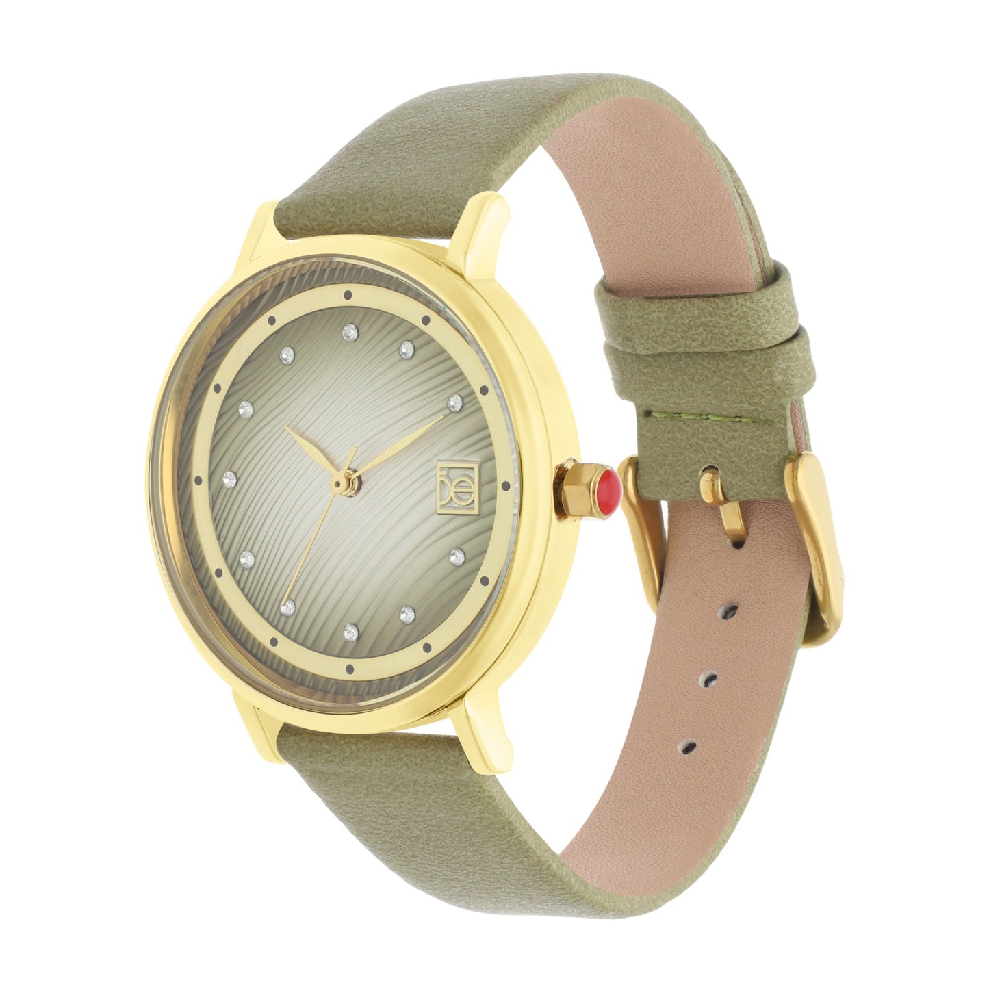 Reloj Cloe Análogo para Dama con Caratula Texturizada y Correa de Tactopiel OE2547